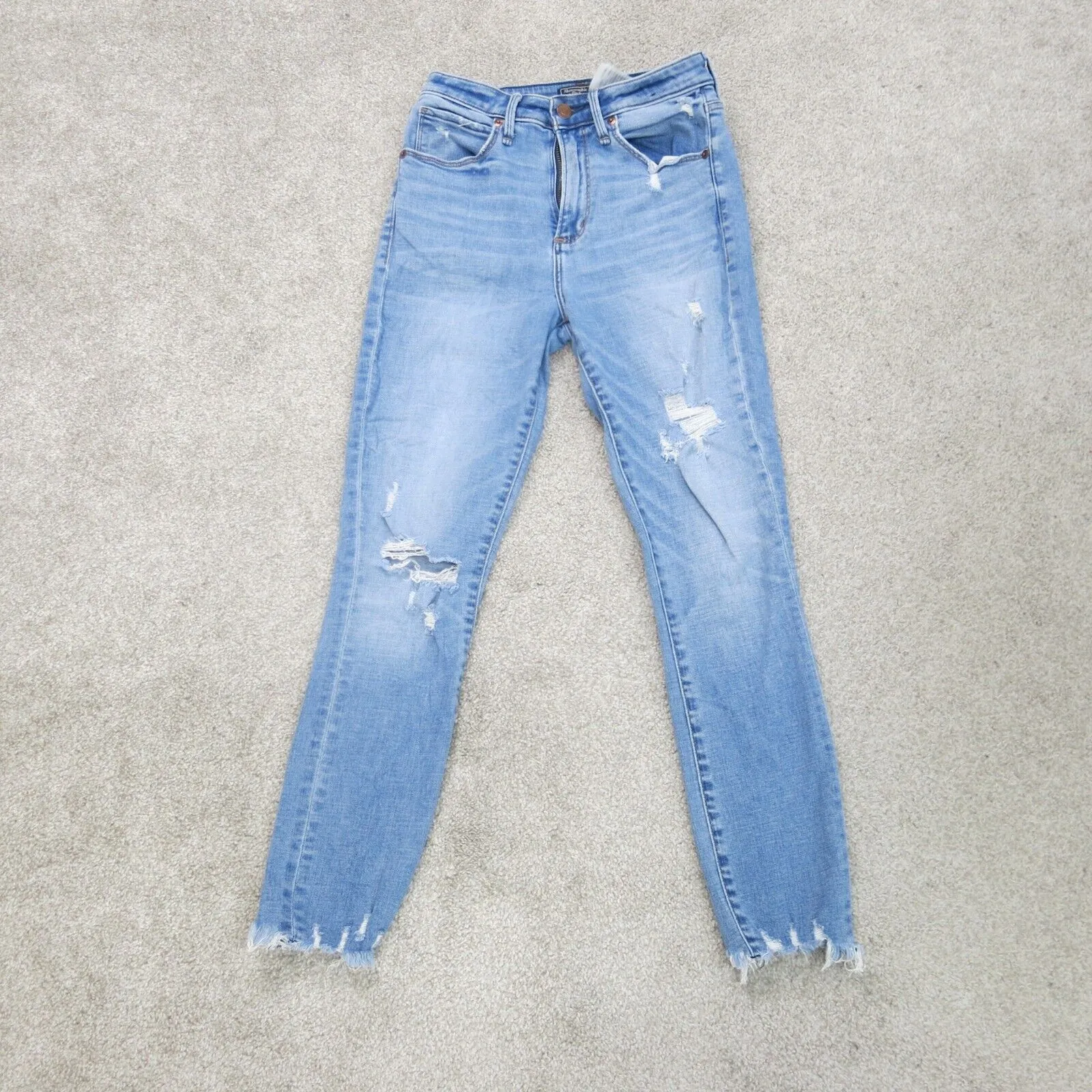 Abercrombie & Fitch Jeans Womens 25/2 Super Skinny Ankle High Rise Distressed