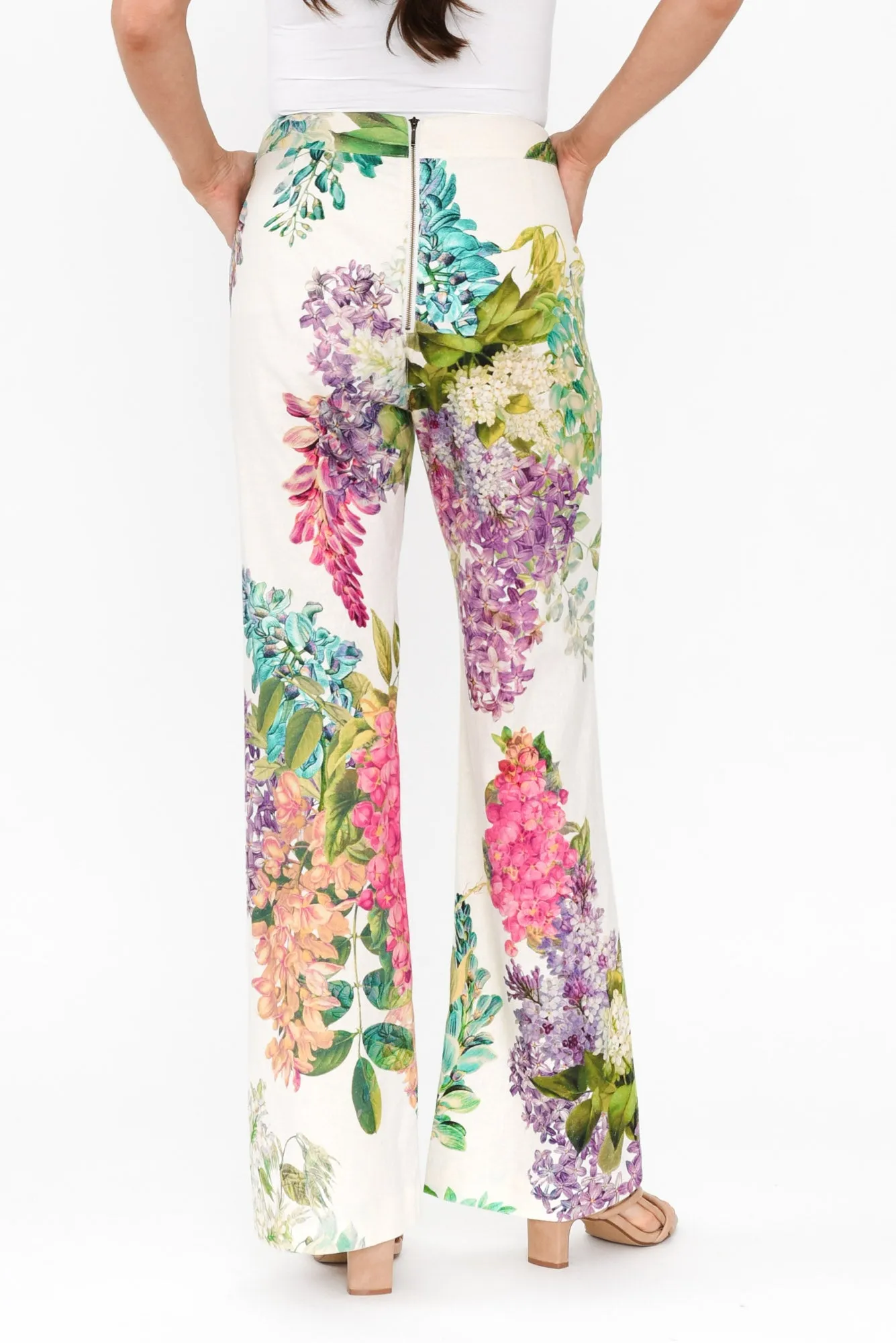 Bahia Wisteria Alba Linen Blend Pants