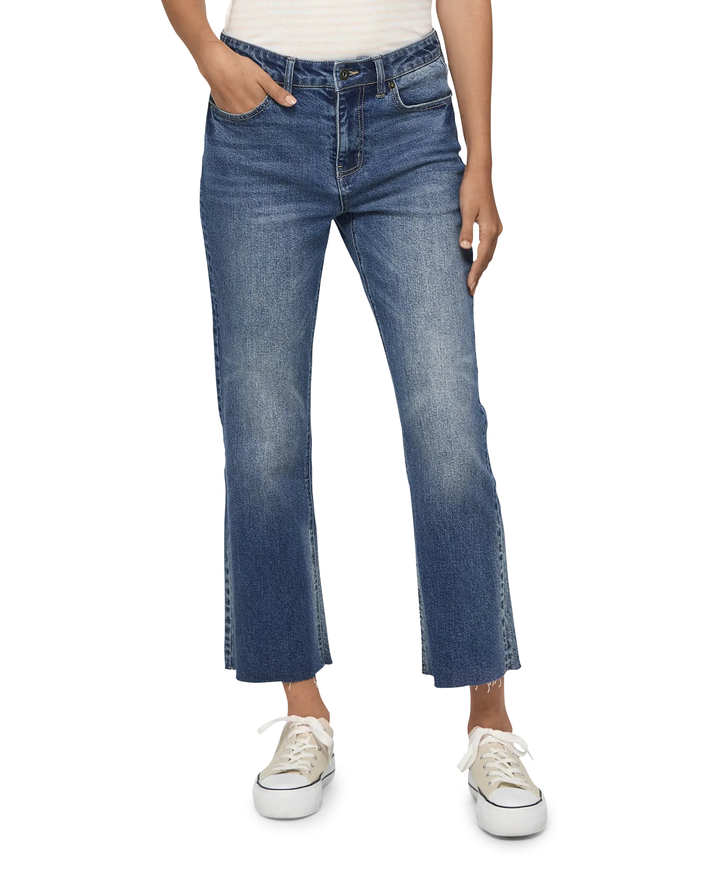 BELLA CROPPED HIGH-RISE BOOTCUT JEAN