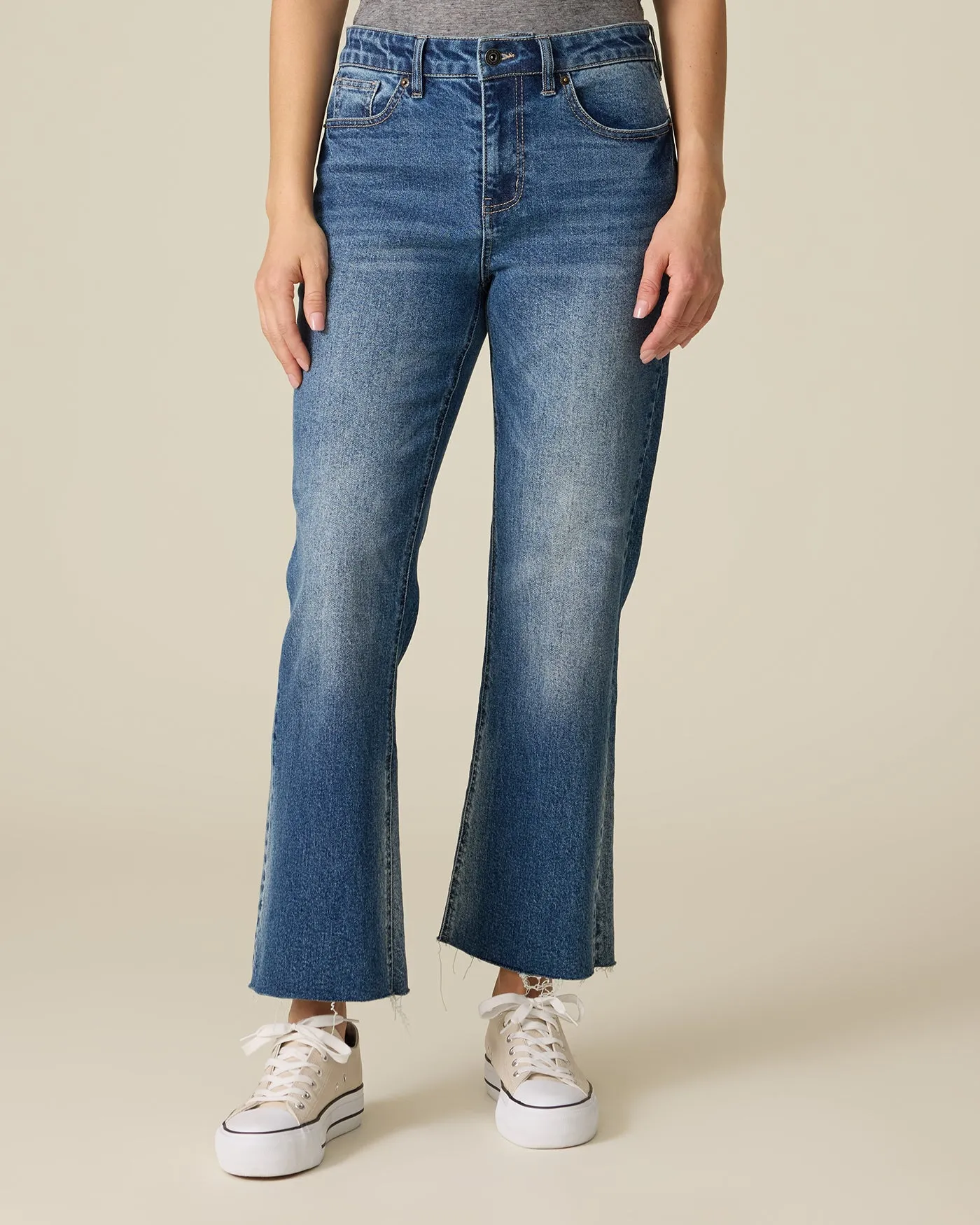 BELLA CROPPED HIGH-RISE BOOTCUT JEAN