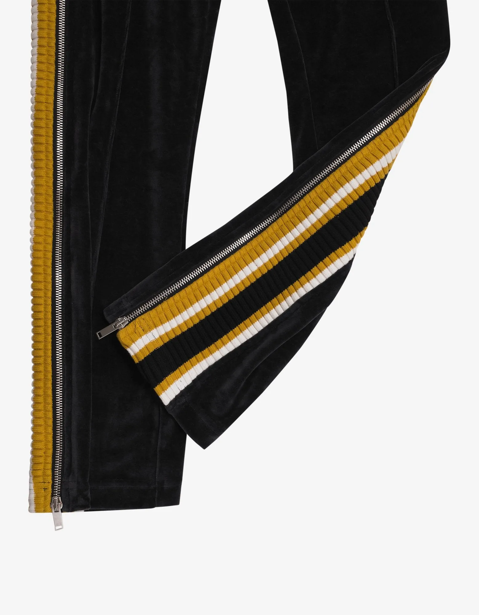 Black & Yellow Chenille Track Pants