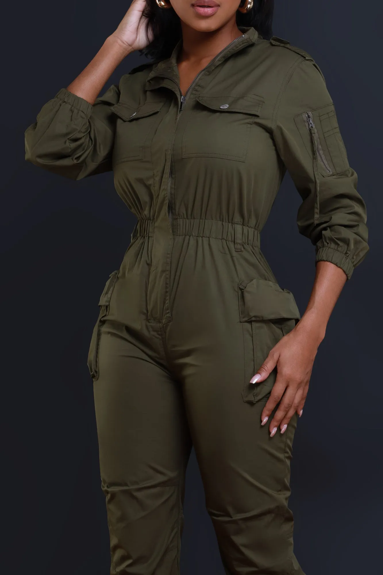 Call Of The Wild Cargo Jumpsuit - Olive