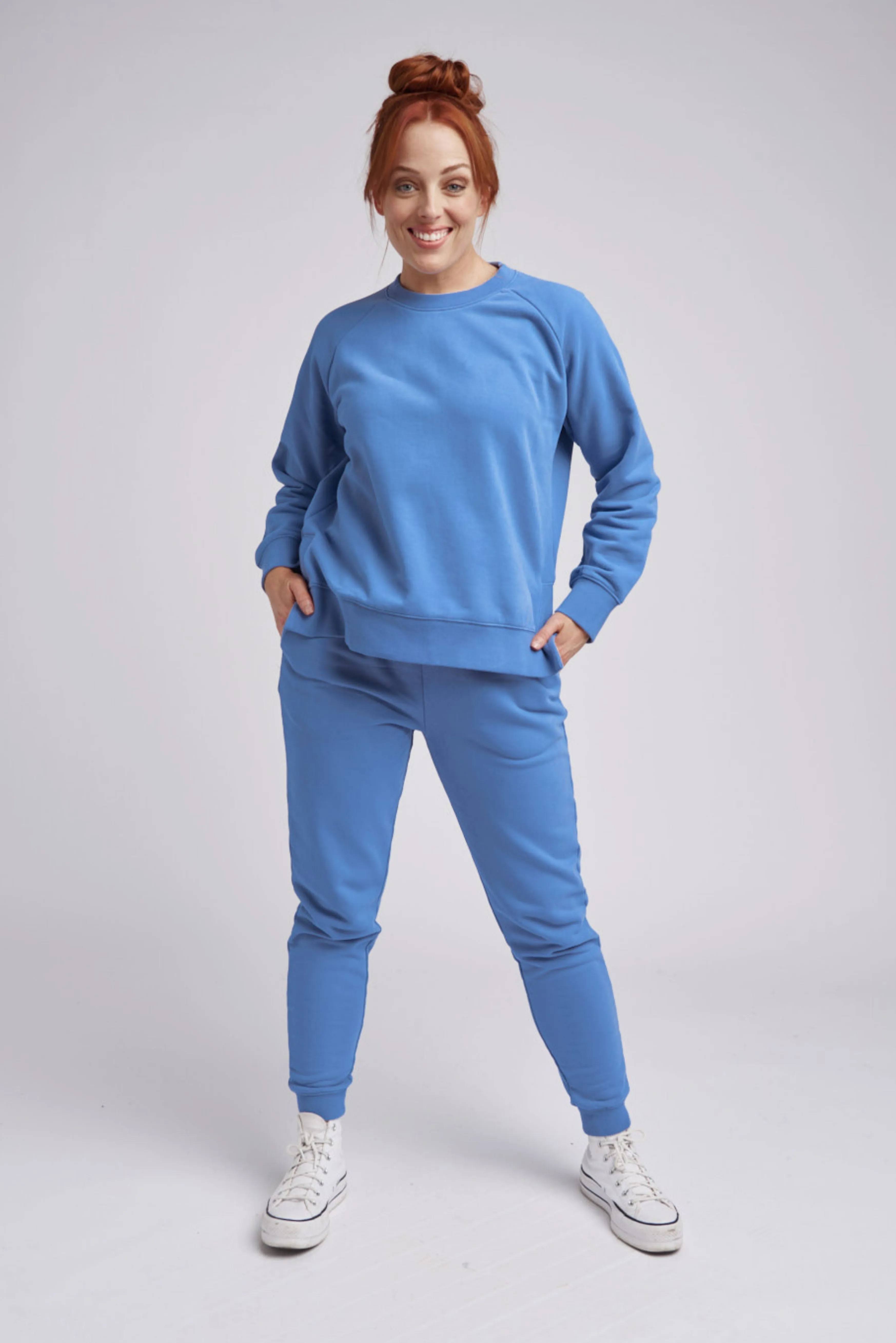 Cozy Track Pants Denim Blue