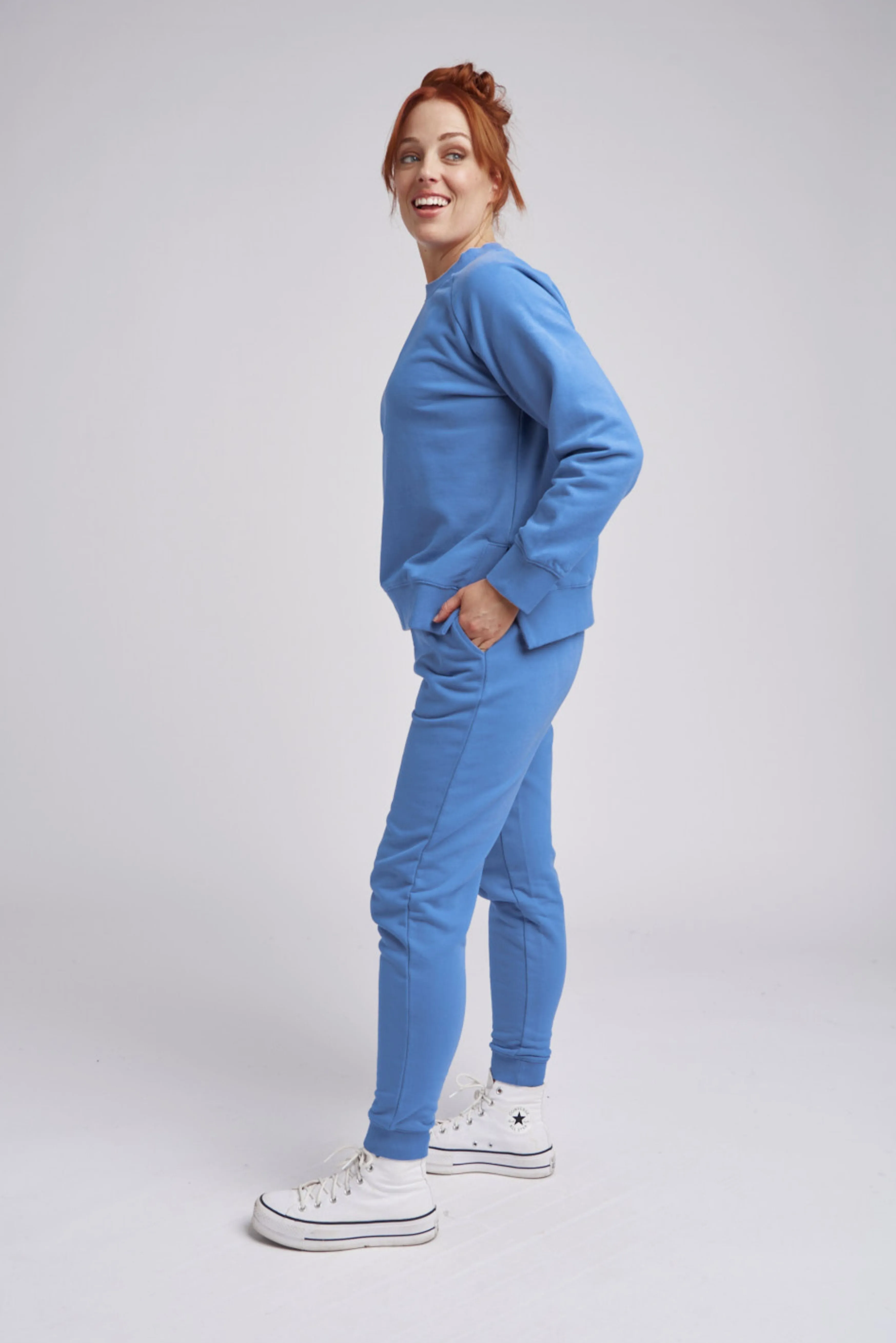 Cozy Track Pants Denim Blue