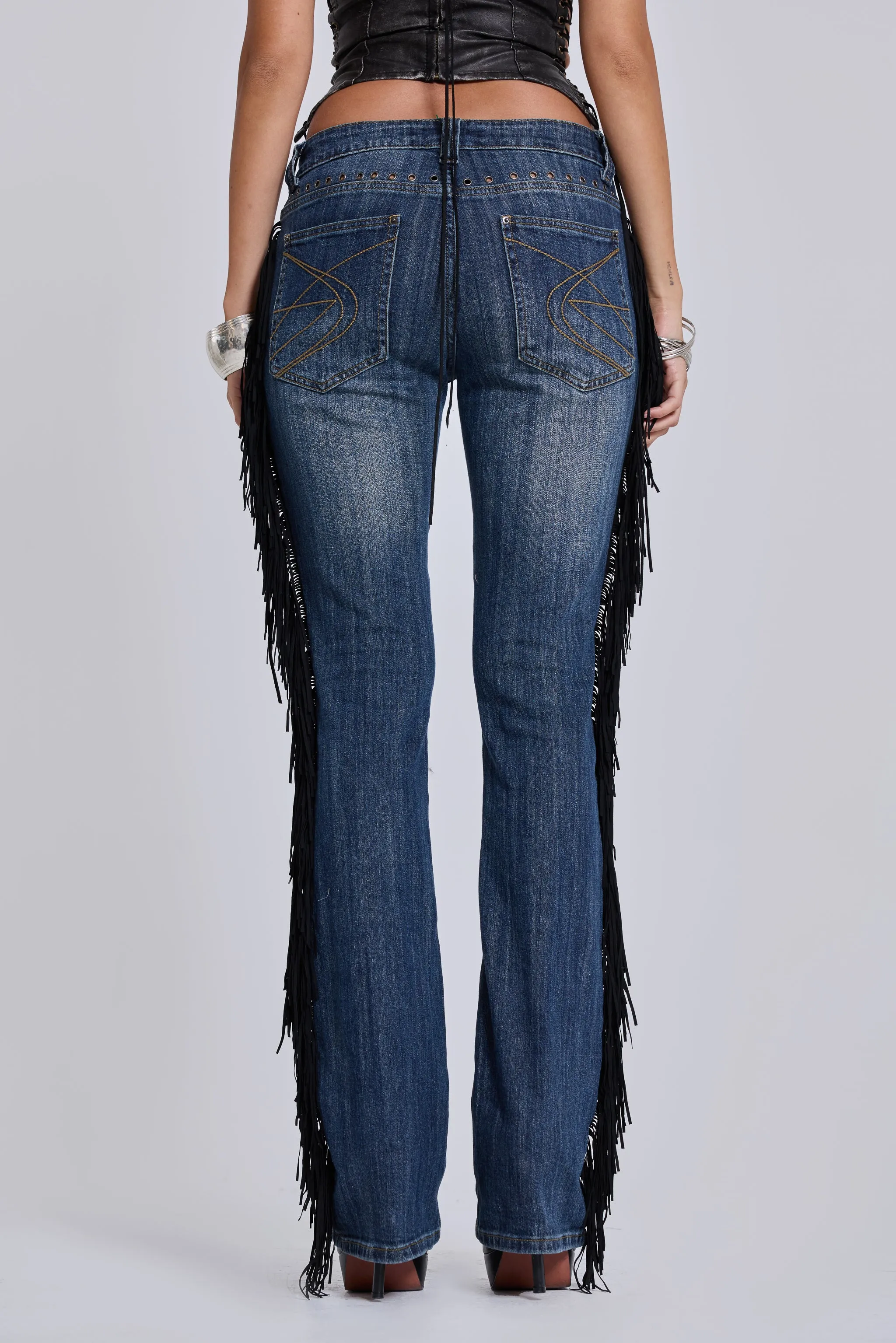 El Topo Fringe Bootcut Jeans