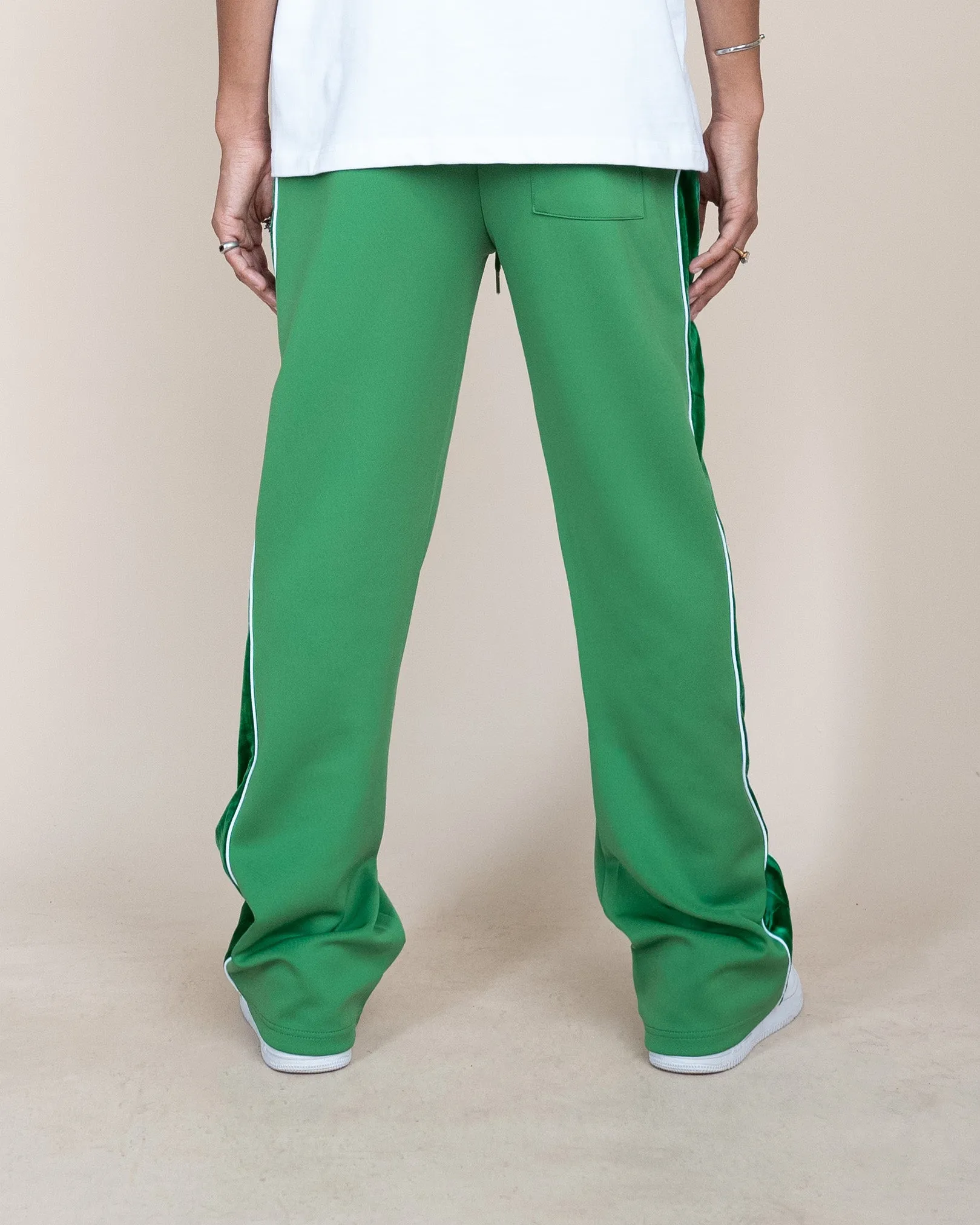 EPTM VELOUR PIPING TRACK PANTS - GREEN