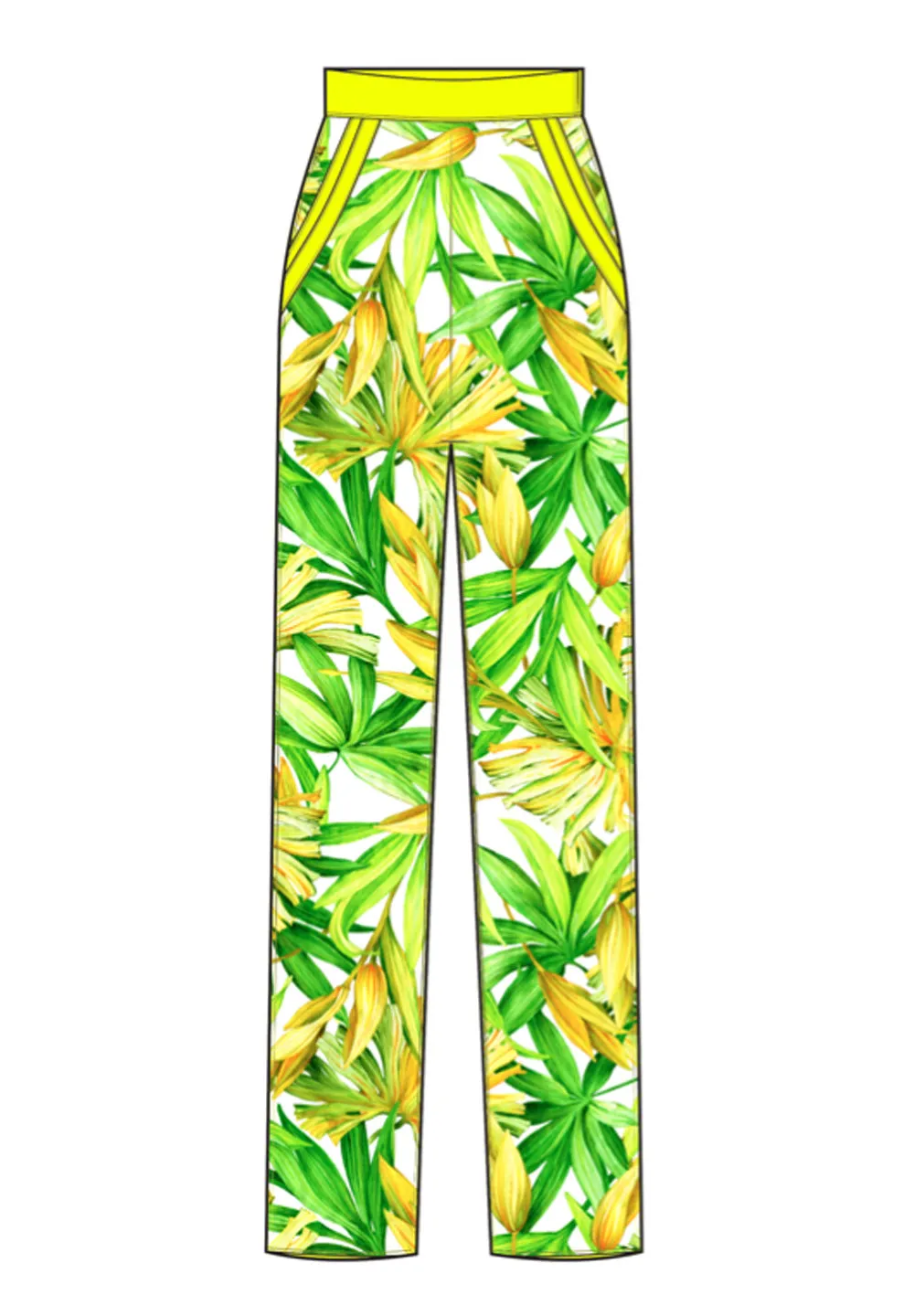 Euphoria - Secret Garden Pants (Neon Yellow)