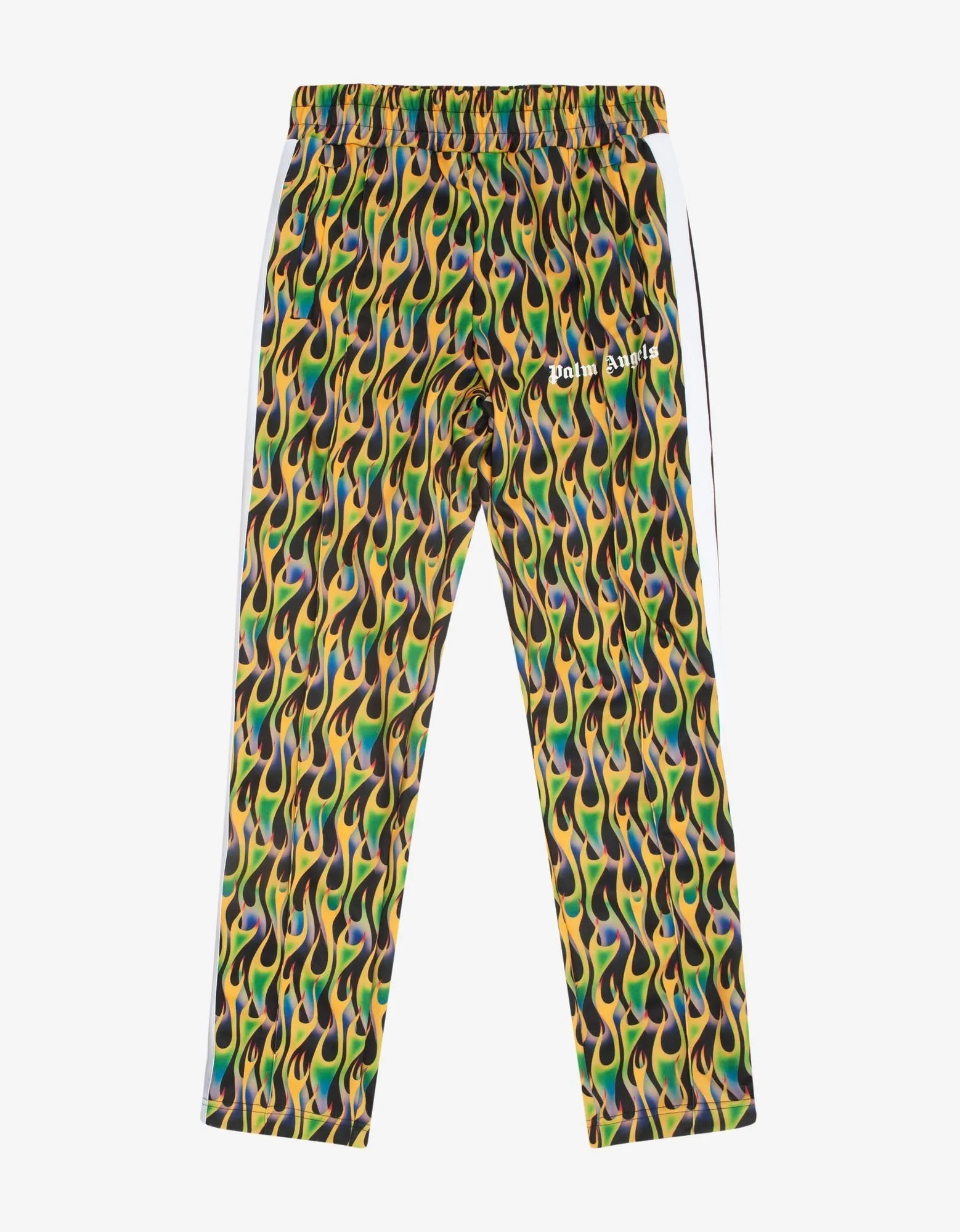 Green Burning Print Track Pants -