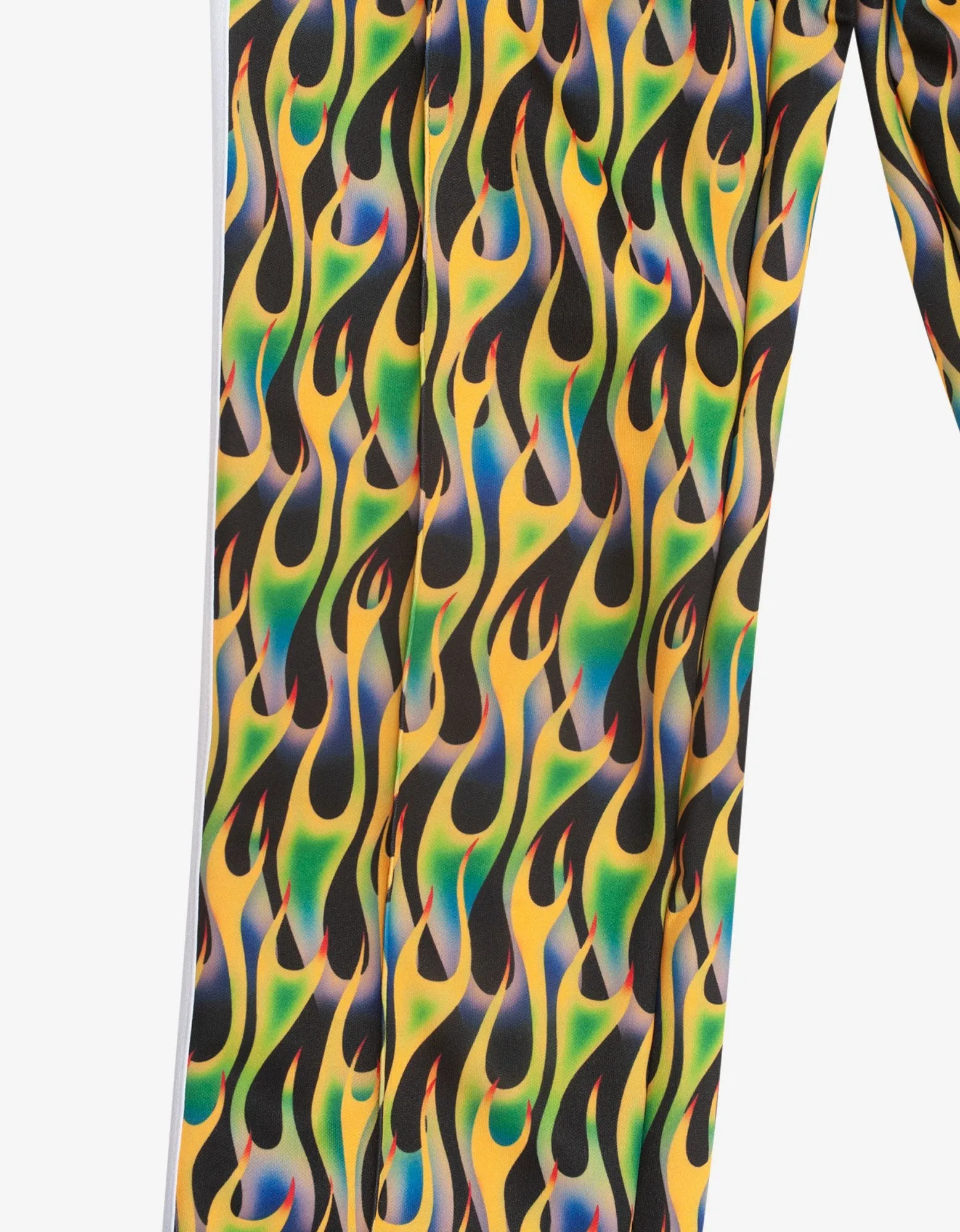 Green Burning Print Track Pants