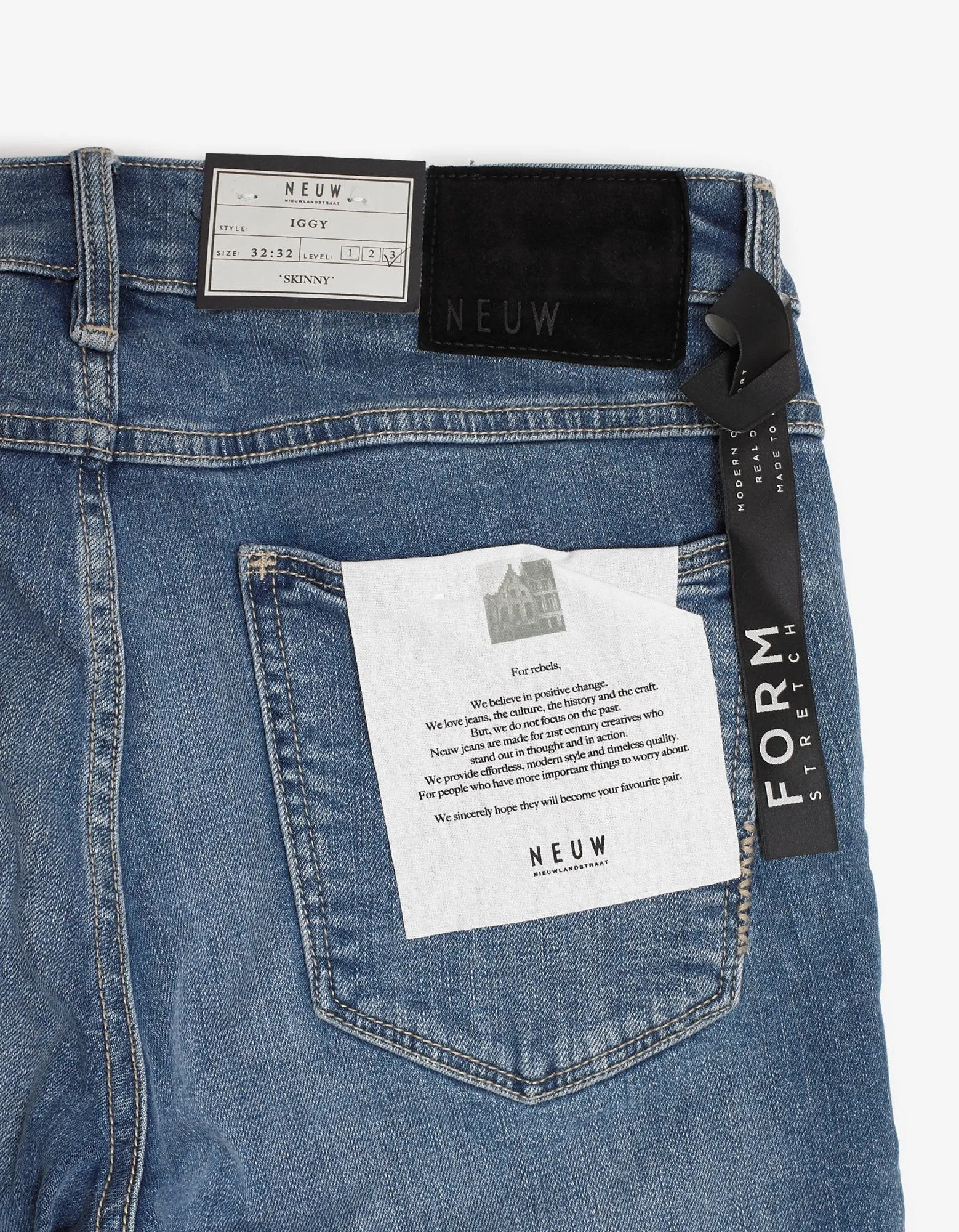 Iggy Skinny Train Distressed Blue Jeans