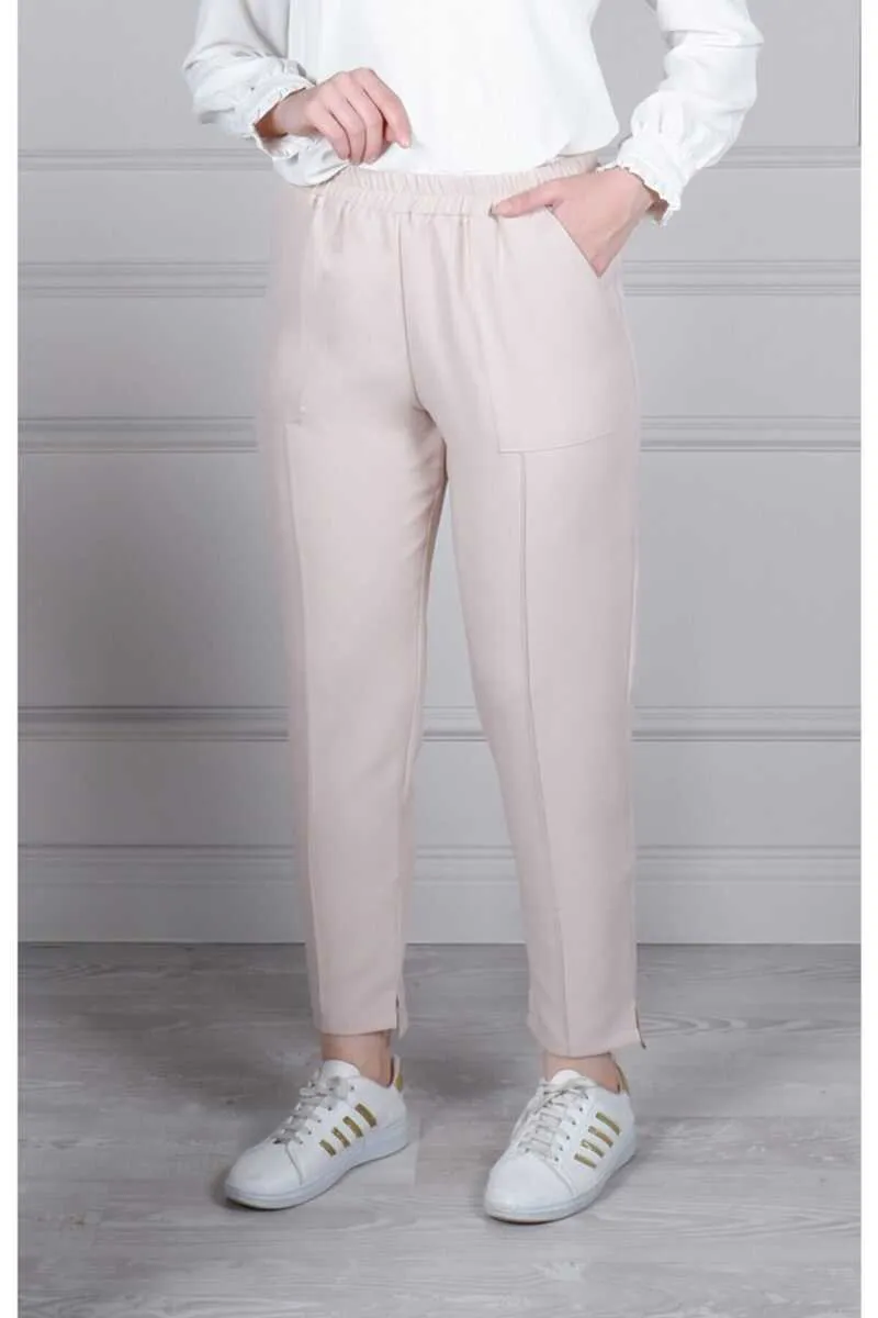 Invee 6315 Carrot Pants Light Beige