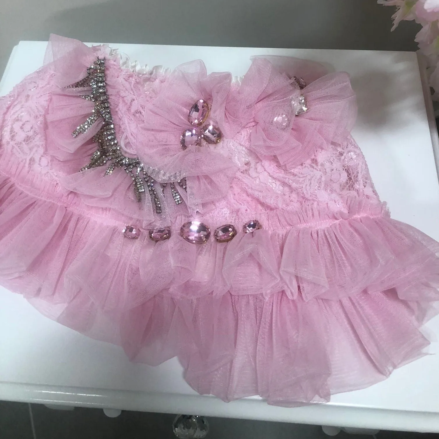 Jersey Pink Tutu Pant Set