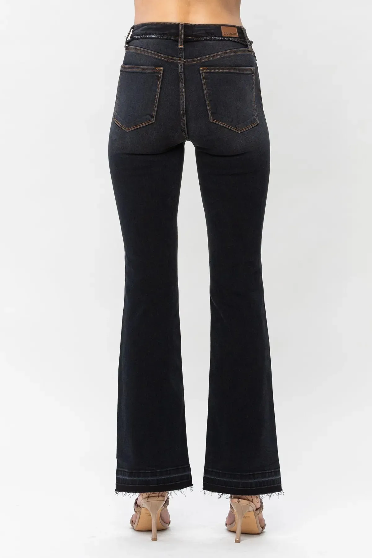 Judy Blue Release Hem Black Slim Bootcut