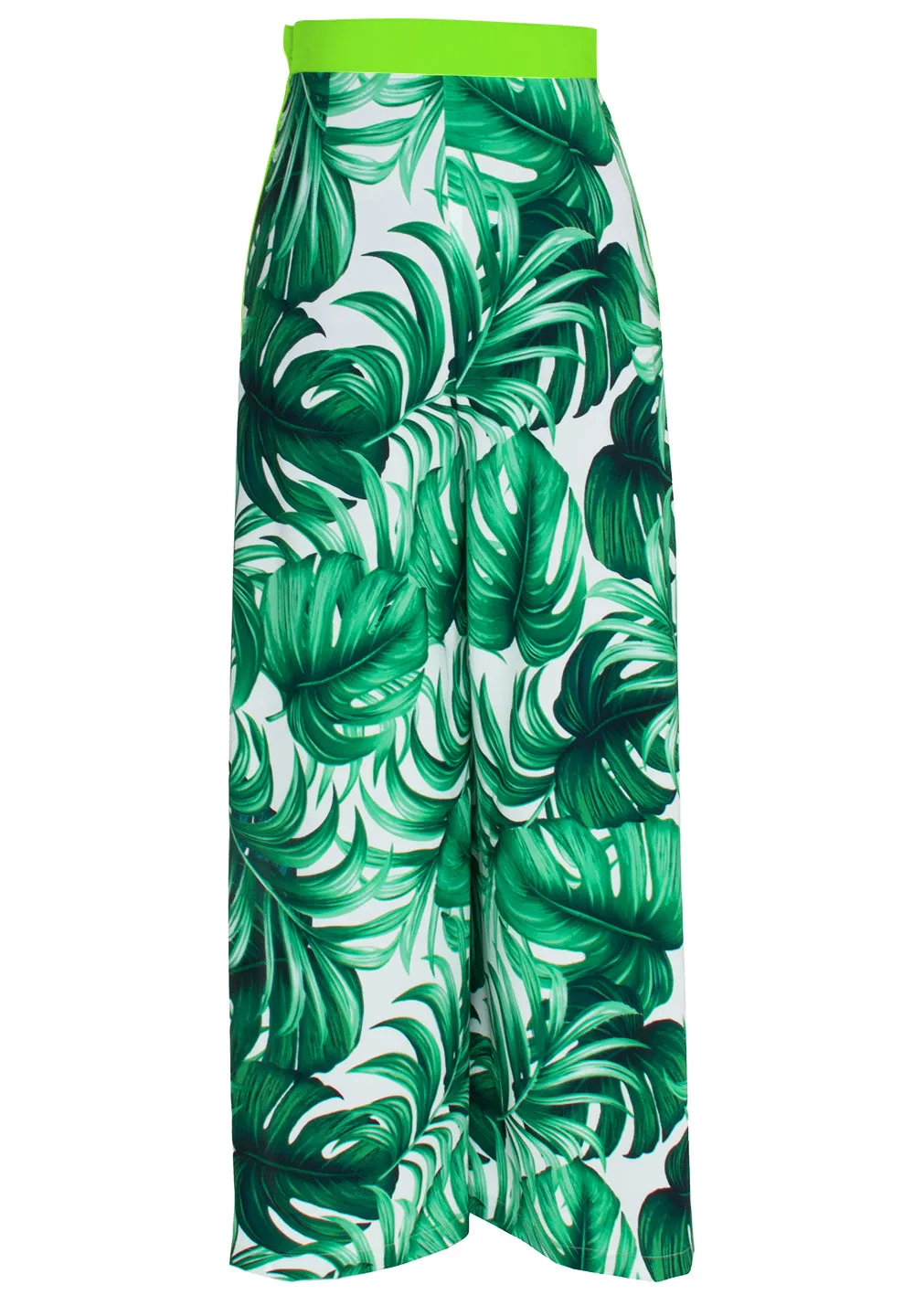 Jungle - Monstera White / Green Pants (Neon Green)