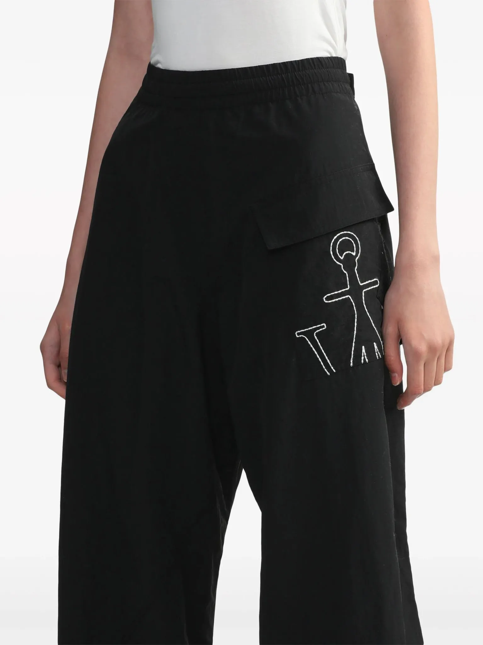 logo-embroidered elasticated-waist track pants