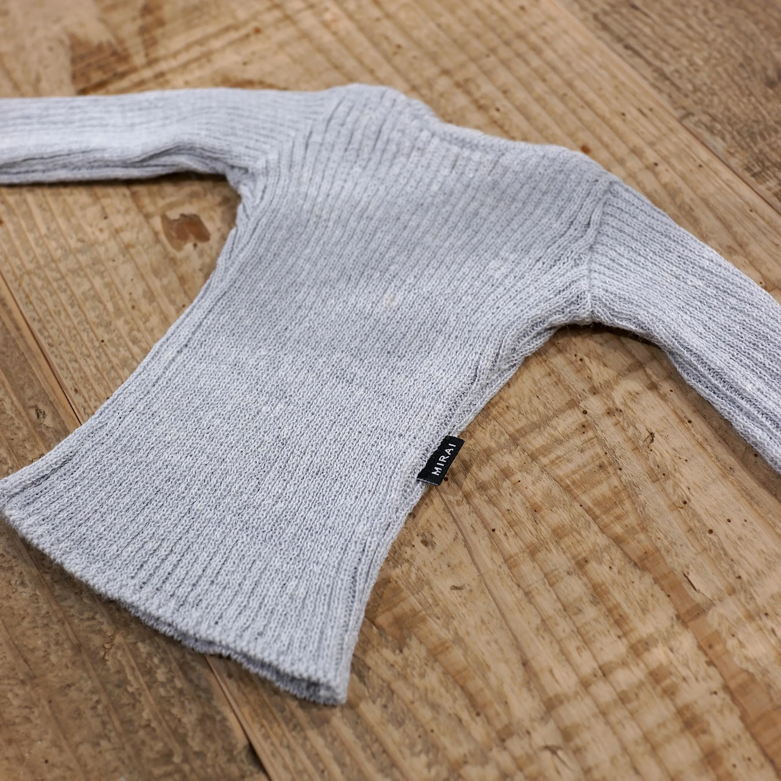 Low Neck Rib Knit Sweater