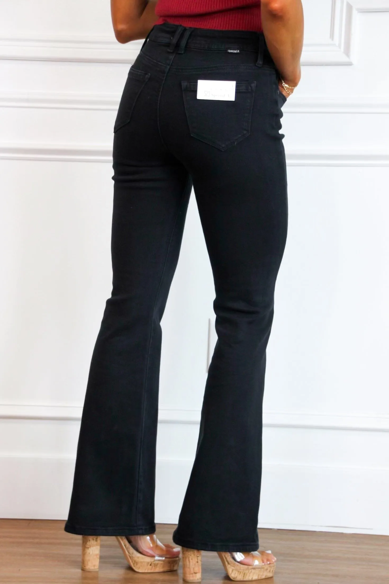 Madi Bootcut Denim: Black