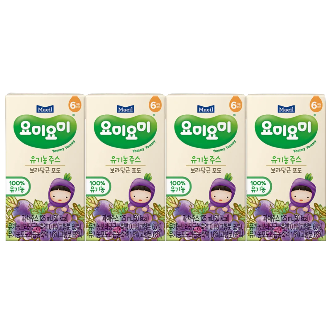 Maeil YummyYummy Organic Juice - Purple carrot & Grape 125ml x 4