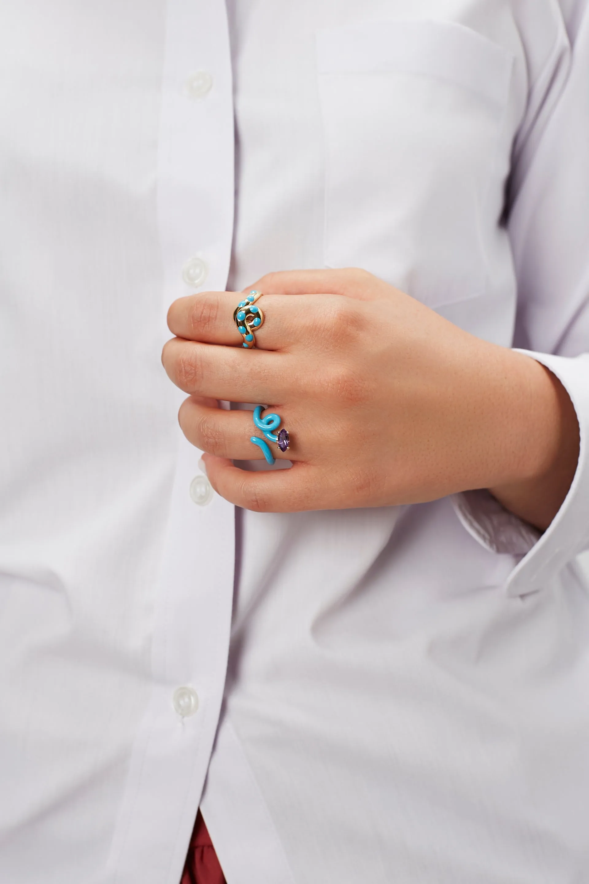 MAXI LOOP RING ~ IN CAPRI BLUE