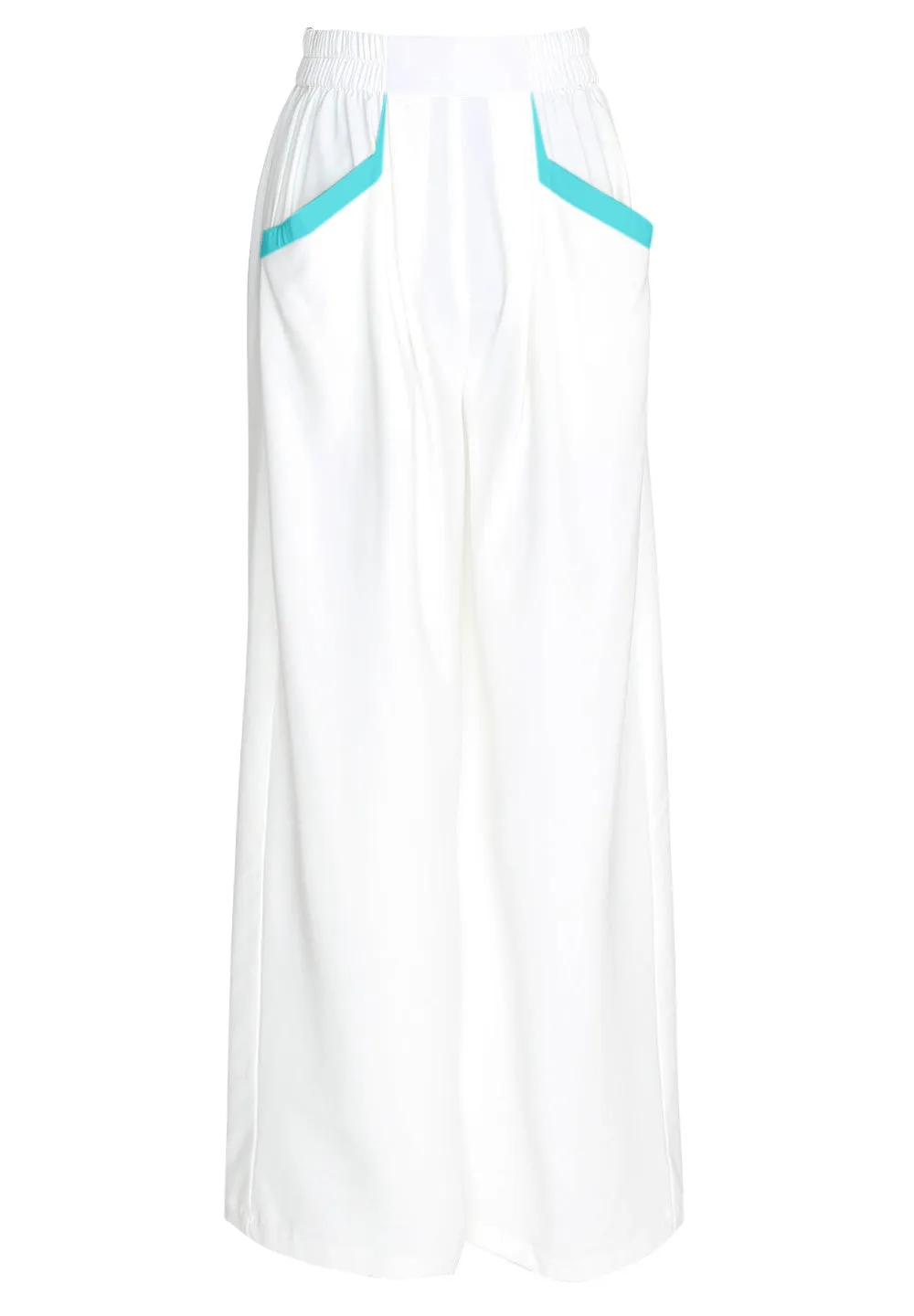 Monochrome - White Pants (Turquoise)