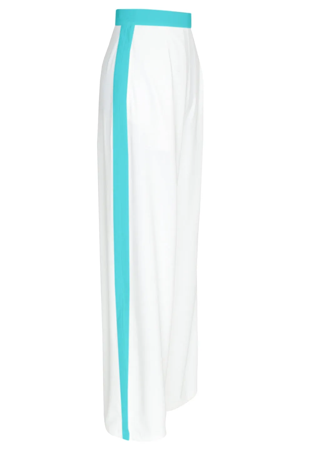 Monochrome - White Pants (Turquoise)