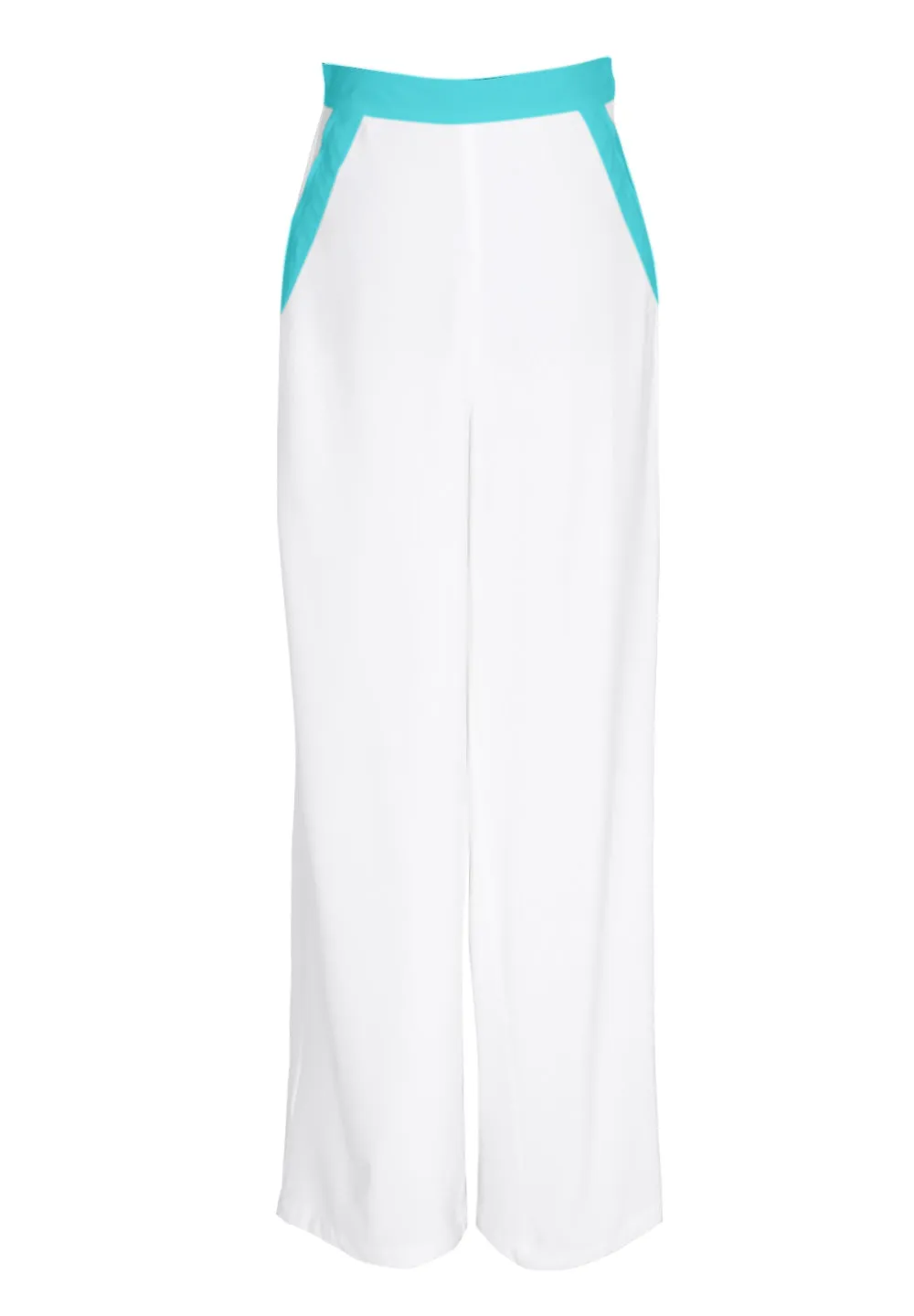 Monochrome - White Pants (Turquoise)