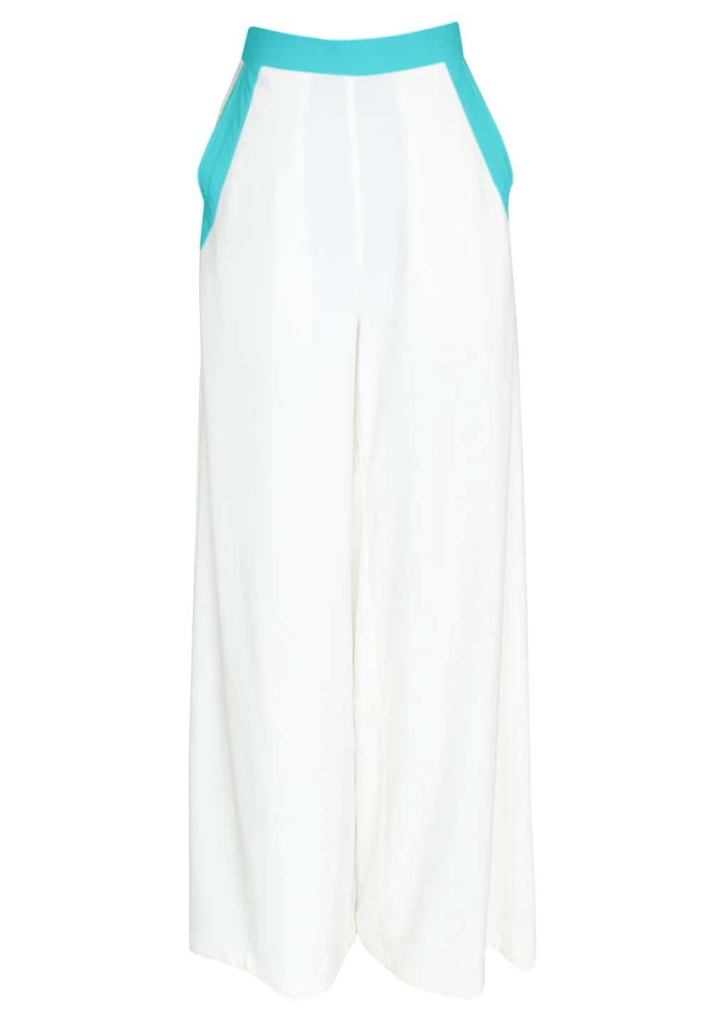 Monochrome - White Pants (Turquoise)