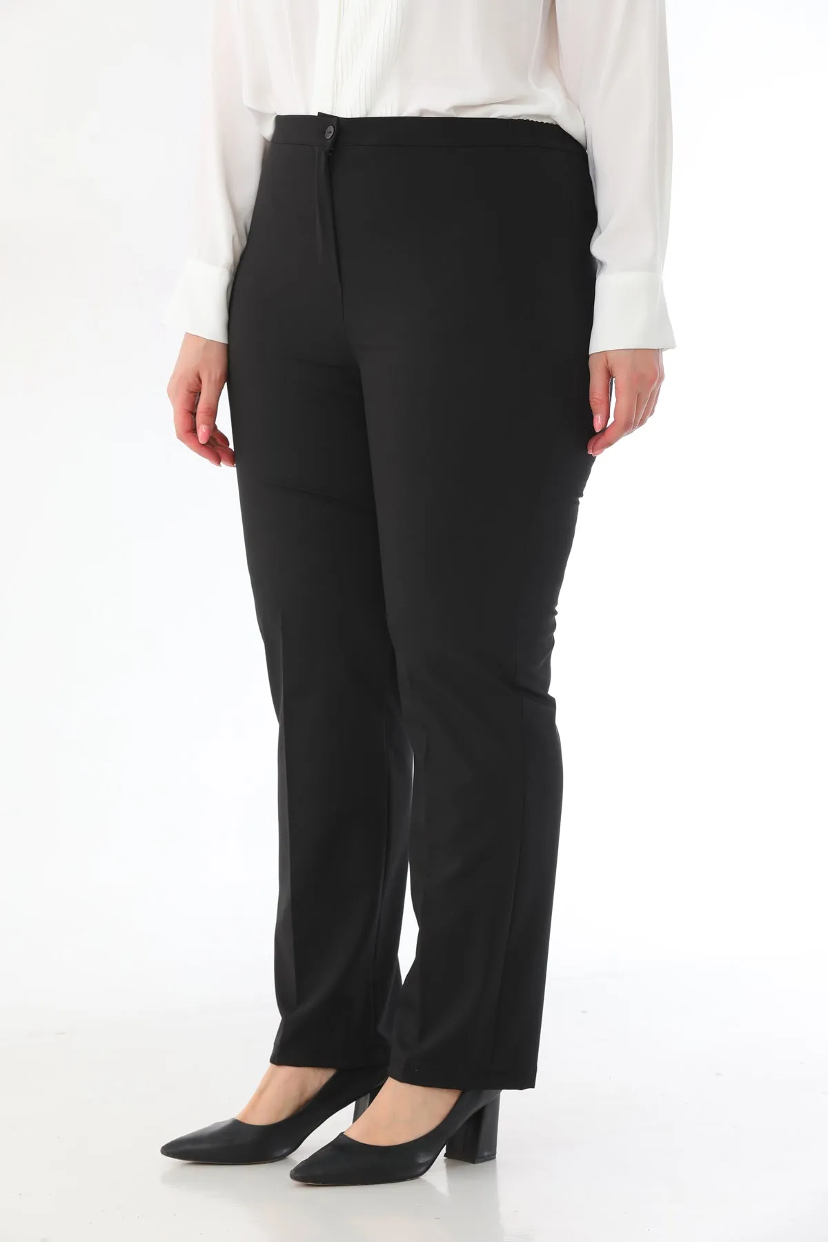 N&C Plus Carrot Pants Black