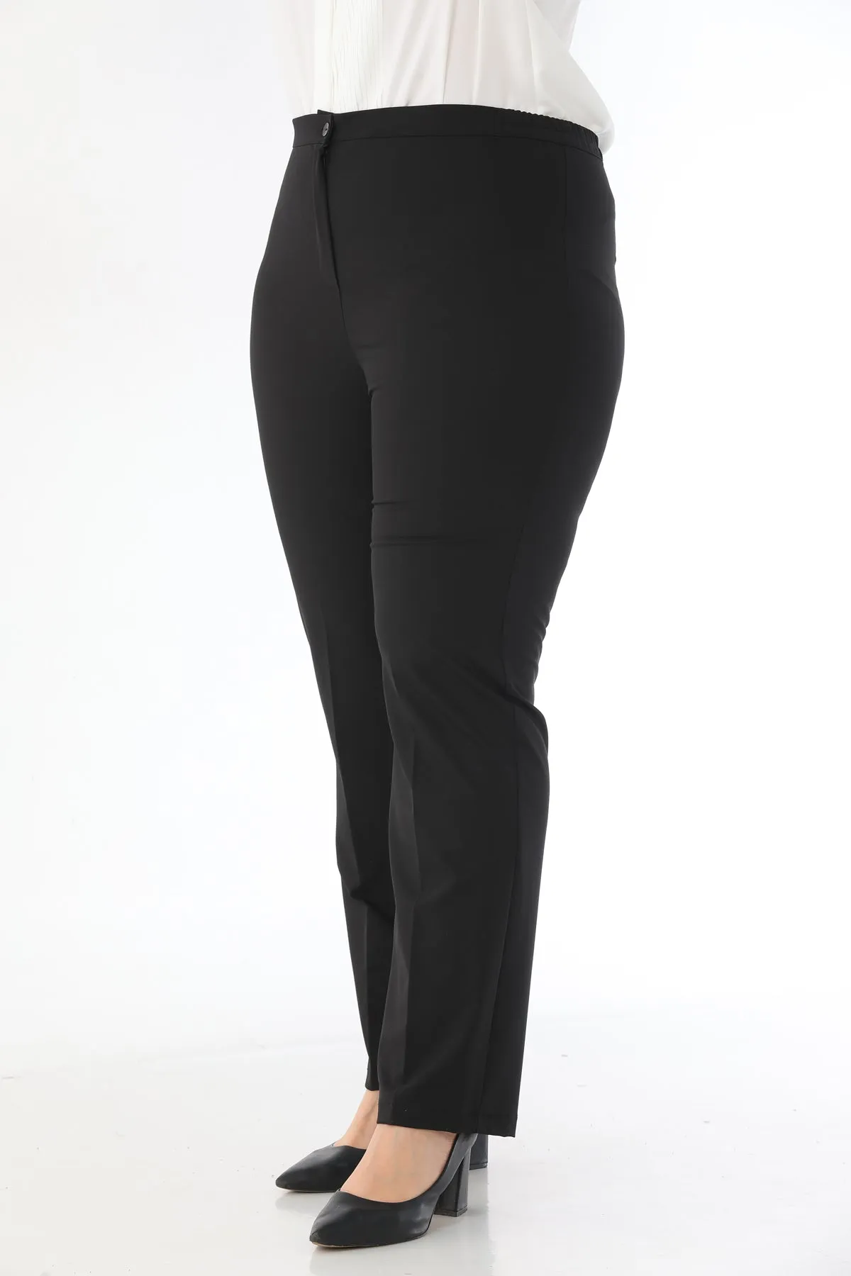 N&C Plus Carrot Pants Black