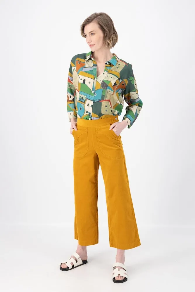 Olga de Polga Peggy Fine Cord Pants - Mustard Yellow