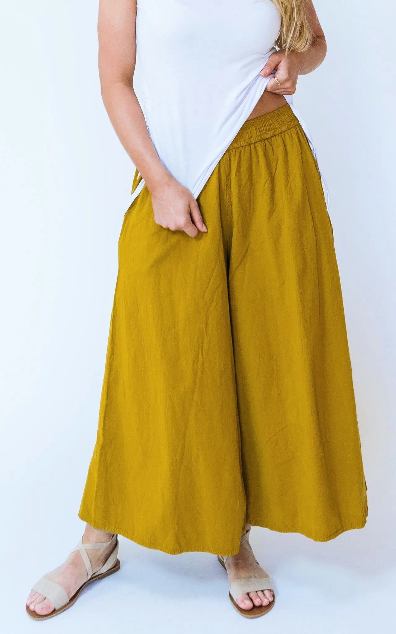 Palazzo Pants - Mustard