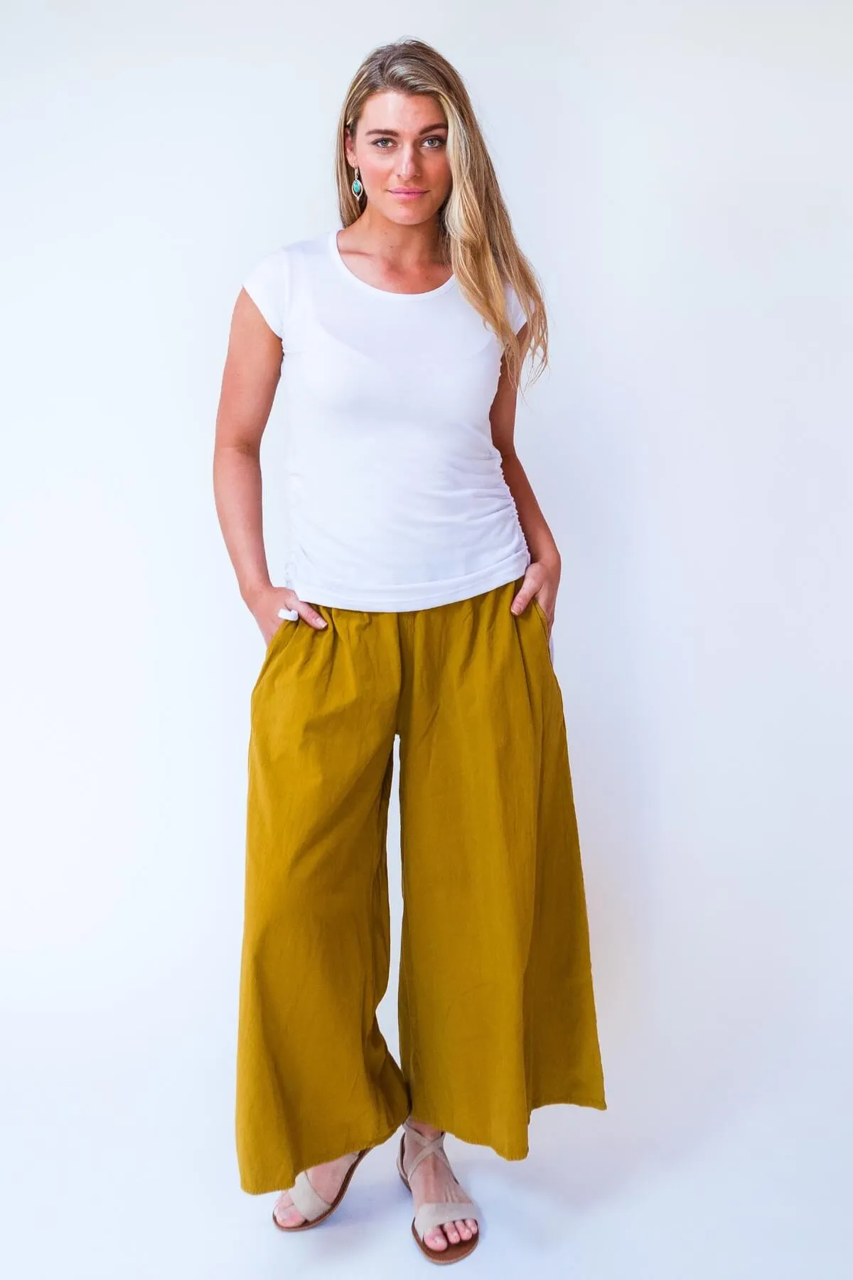 Palazzo Pants - Mustard