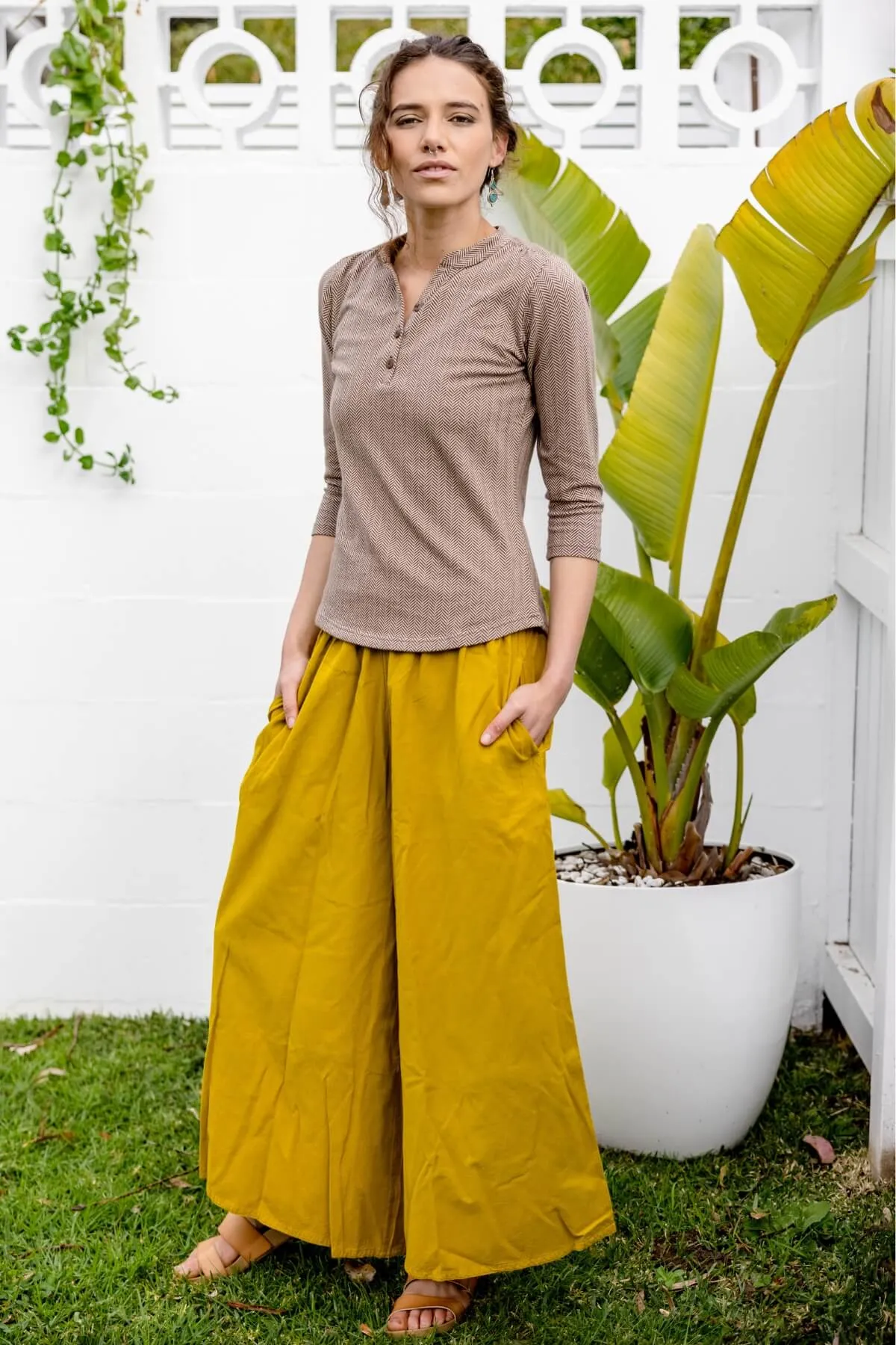 Palazzo Pants - Mustard