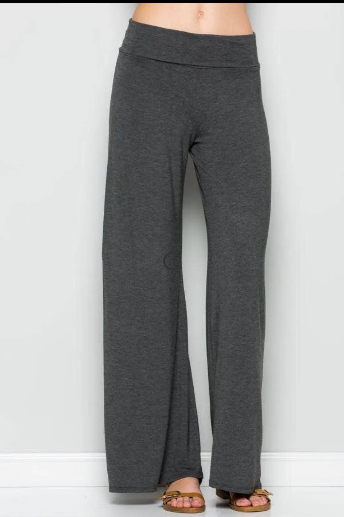 Pants - Palazzo, Gray & Black