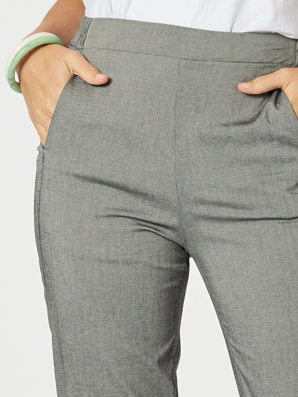 Parachute Stitch Detail Pant - Grey Marle