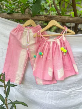 PINK CLAMP TIE DYE CO-ORD SET - SET OF 2