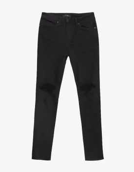 Rebel Skinny Friction Distressed Black Jeans