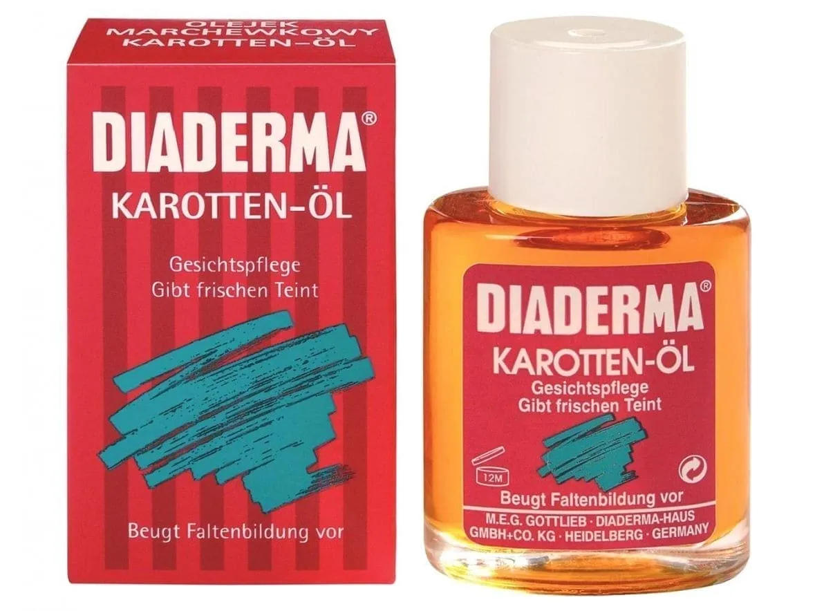 Reduces wrinkles, carrot oil Diaderma