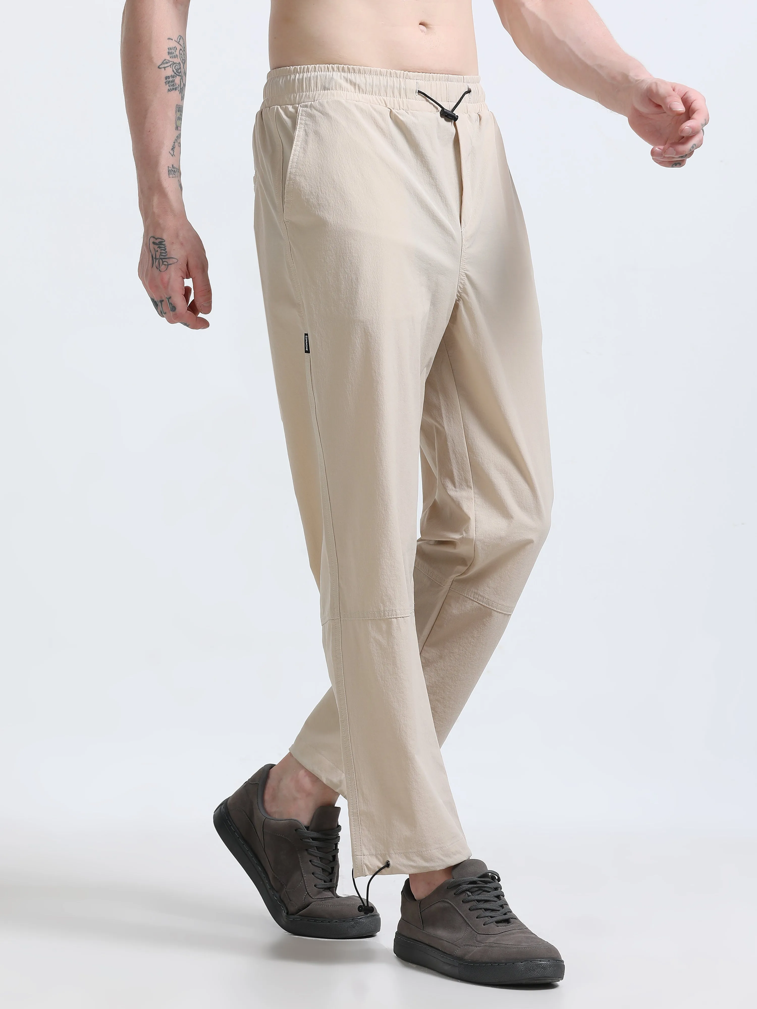 Shade -  Plain Joggers - Light Cream