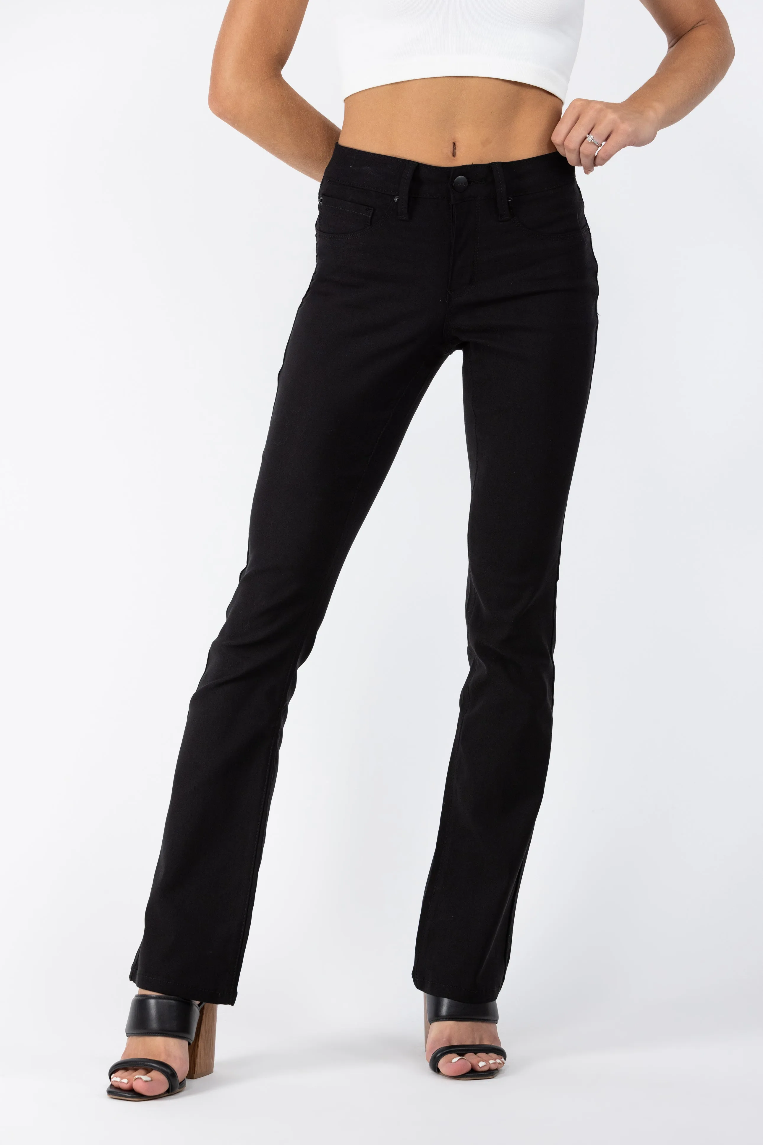 She Is Fearless Mid-Rise Hyper-Stretch Tummy Control Bootcut Pants