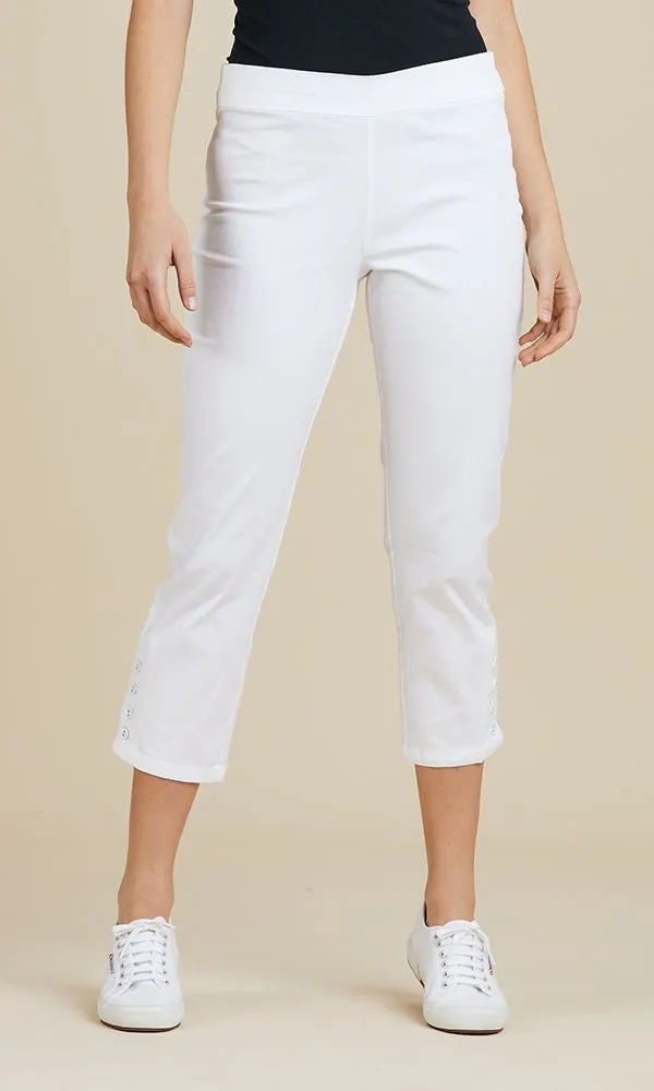 Stretch Cotton Twill Capri Pant, More Colours