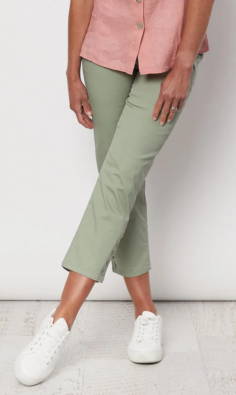 Stretch Cotton Twill Capri Pant, More Colours