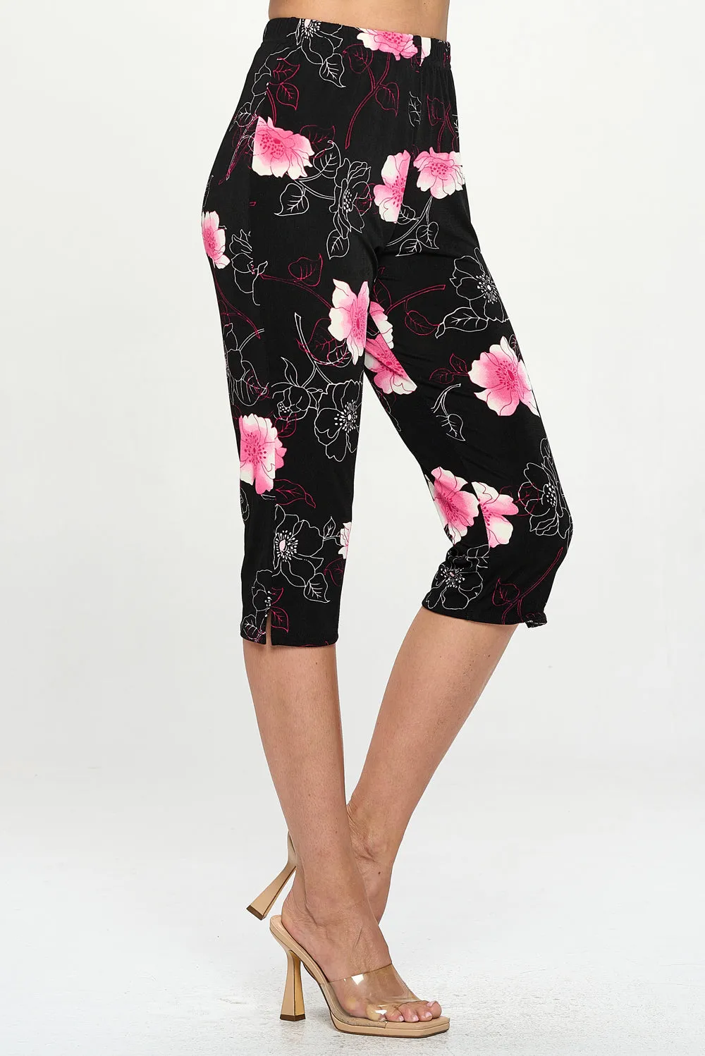 Stretchy Tank Capri Pant Set Print-9002BN-TRP1-W380