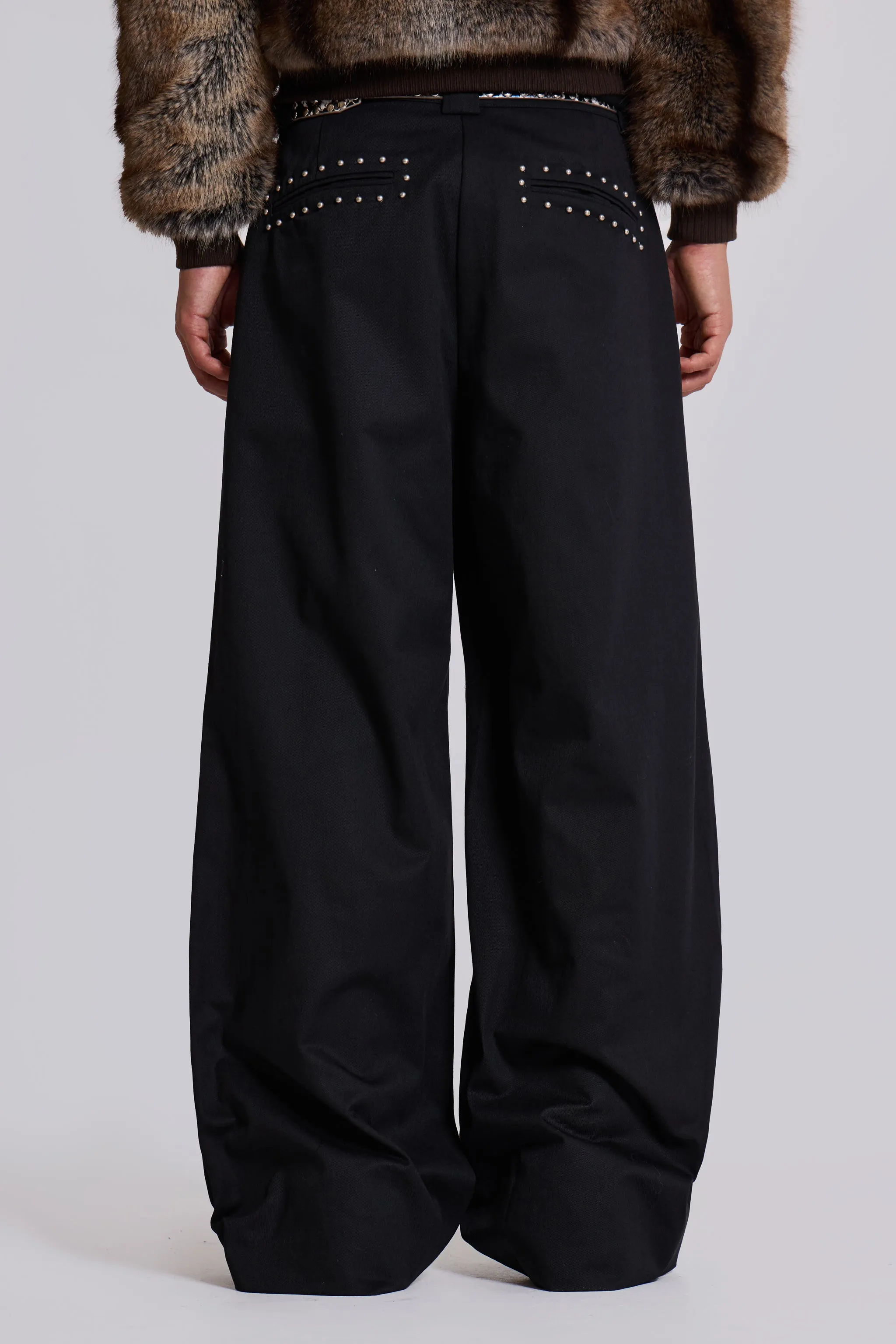 Studded Black Goliath Suit Pants