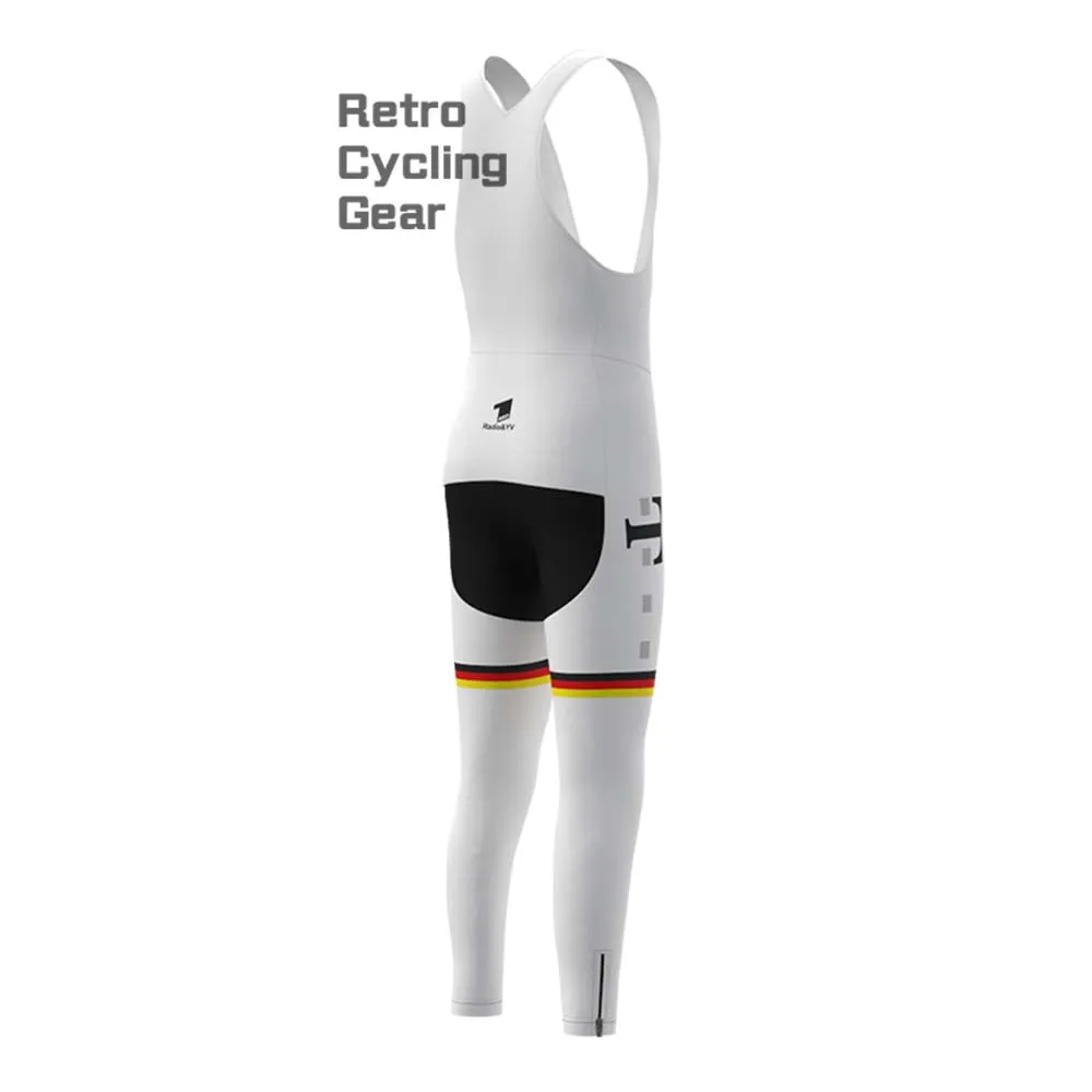 T white Retro Bib Cycling Pants