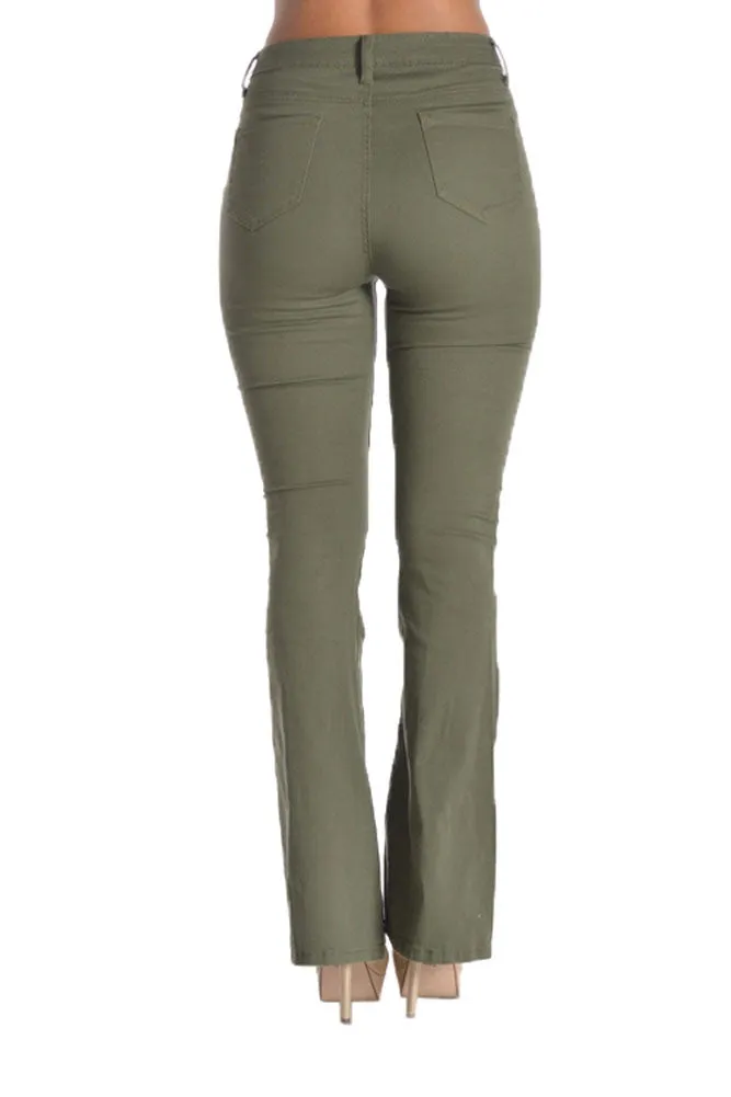 Women's Colored Bootcut Pants