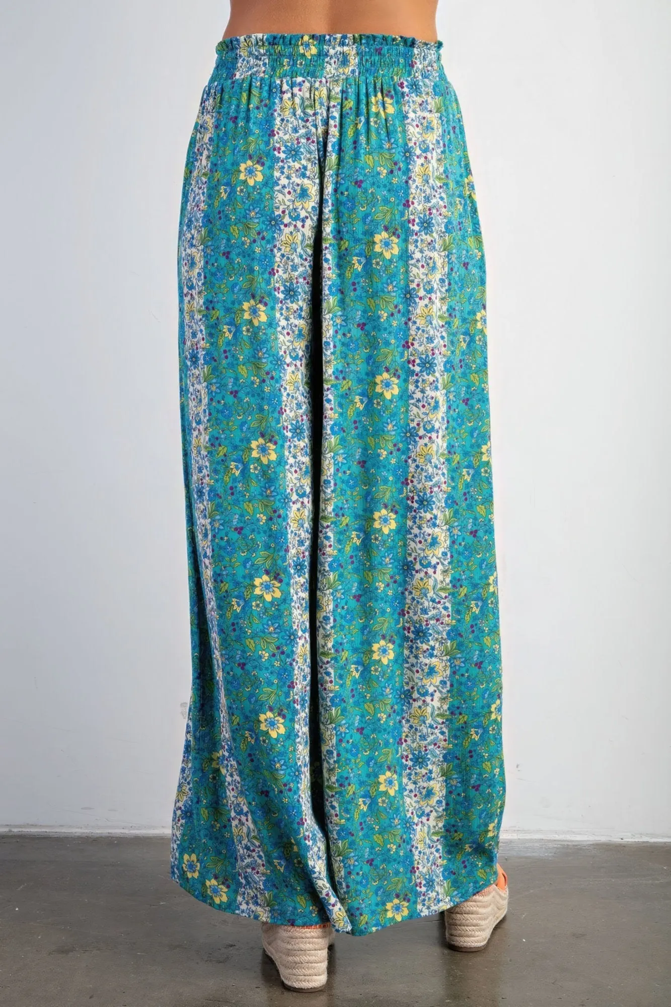 Women's Floral print gauze palazzo pants