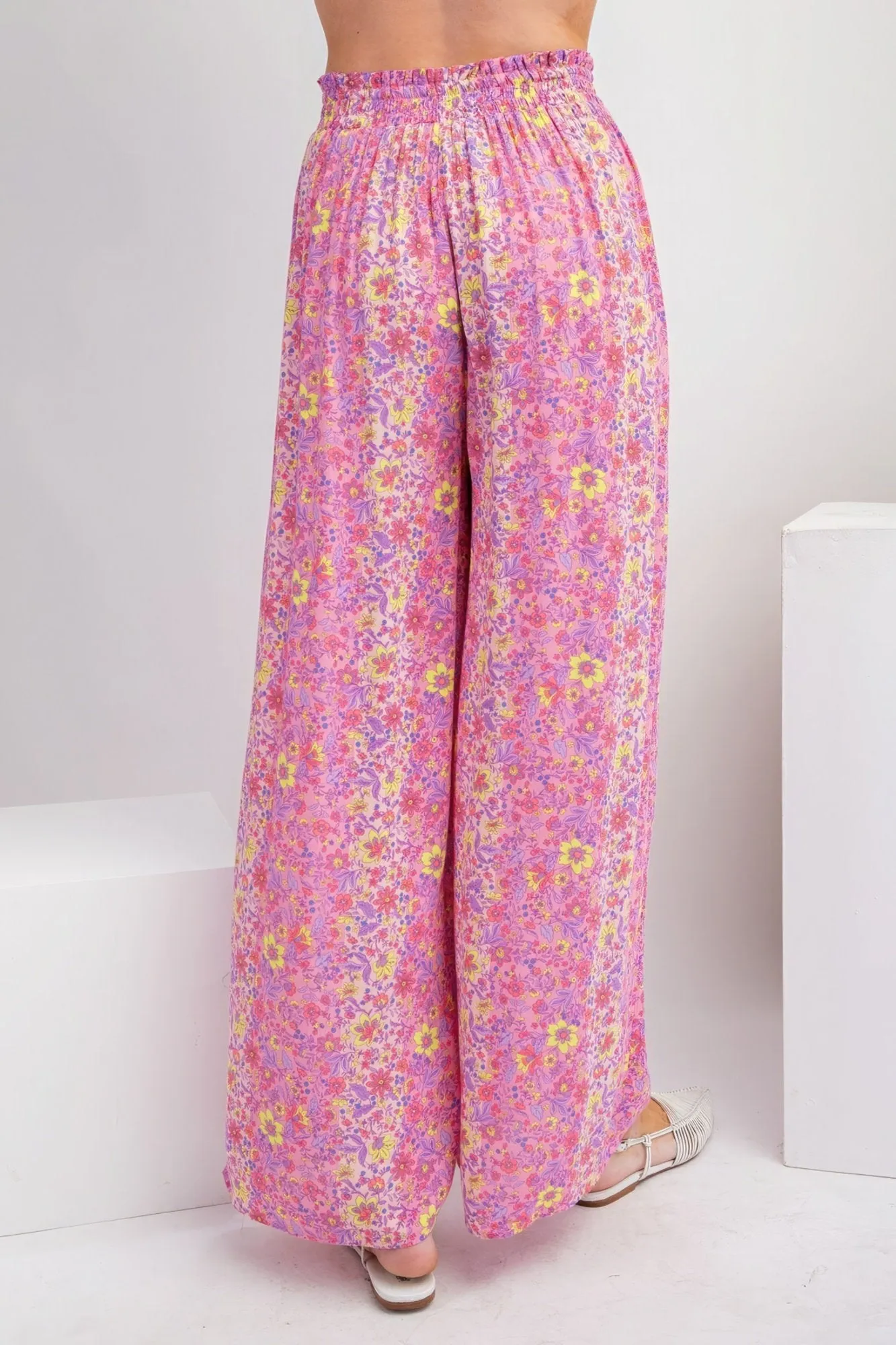 Women's Floral print gauze palazzo pants