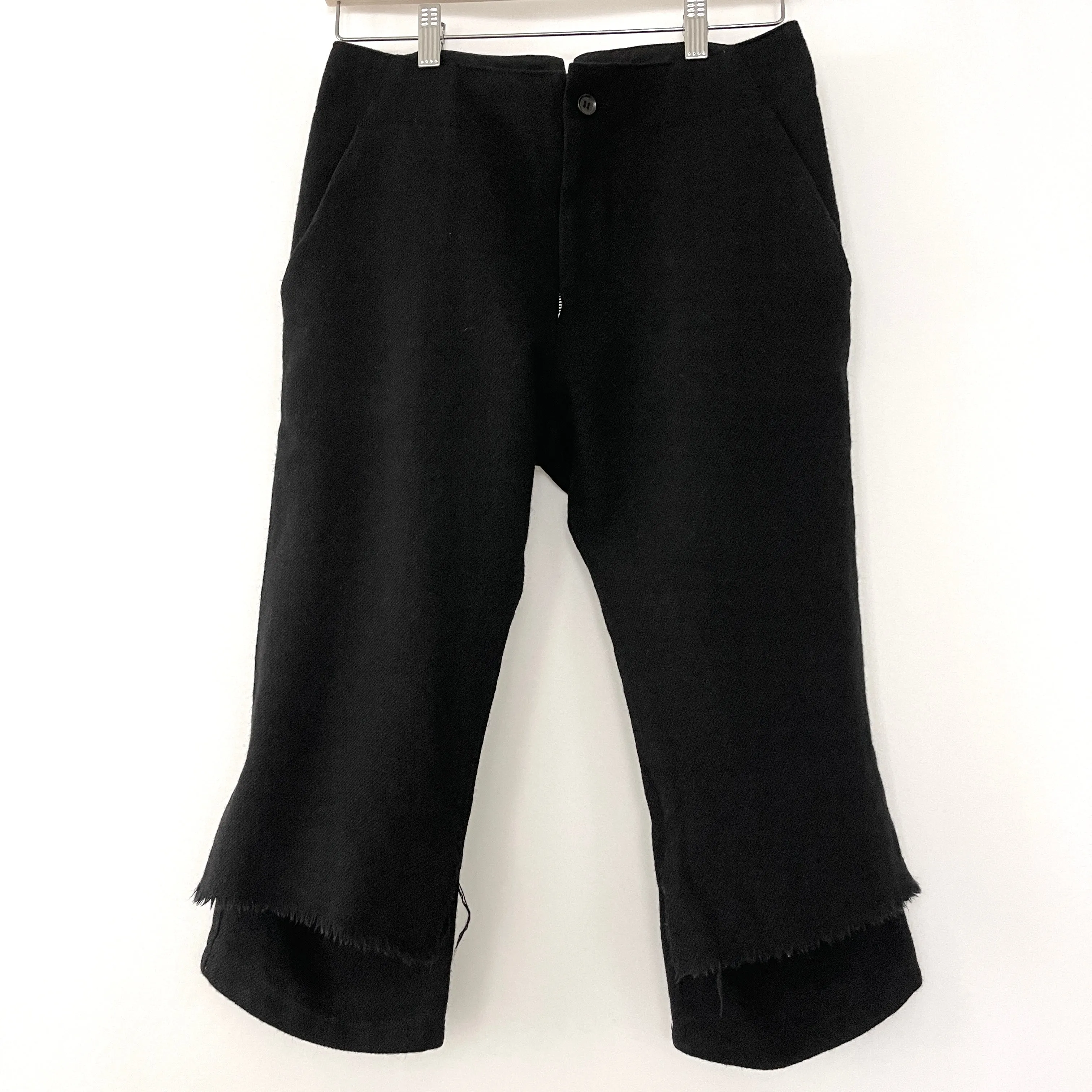 YOHJI YAMAMOTO Long Wool Shorts